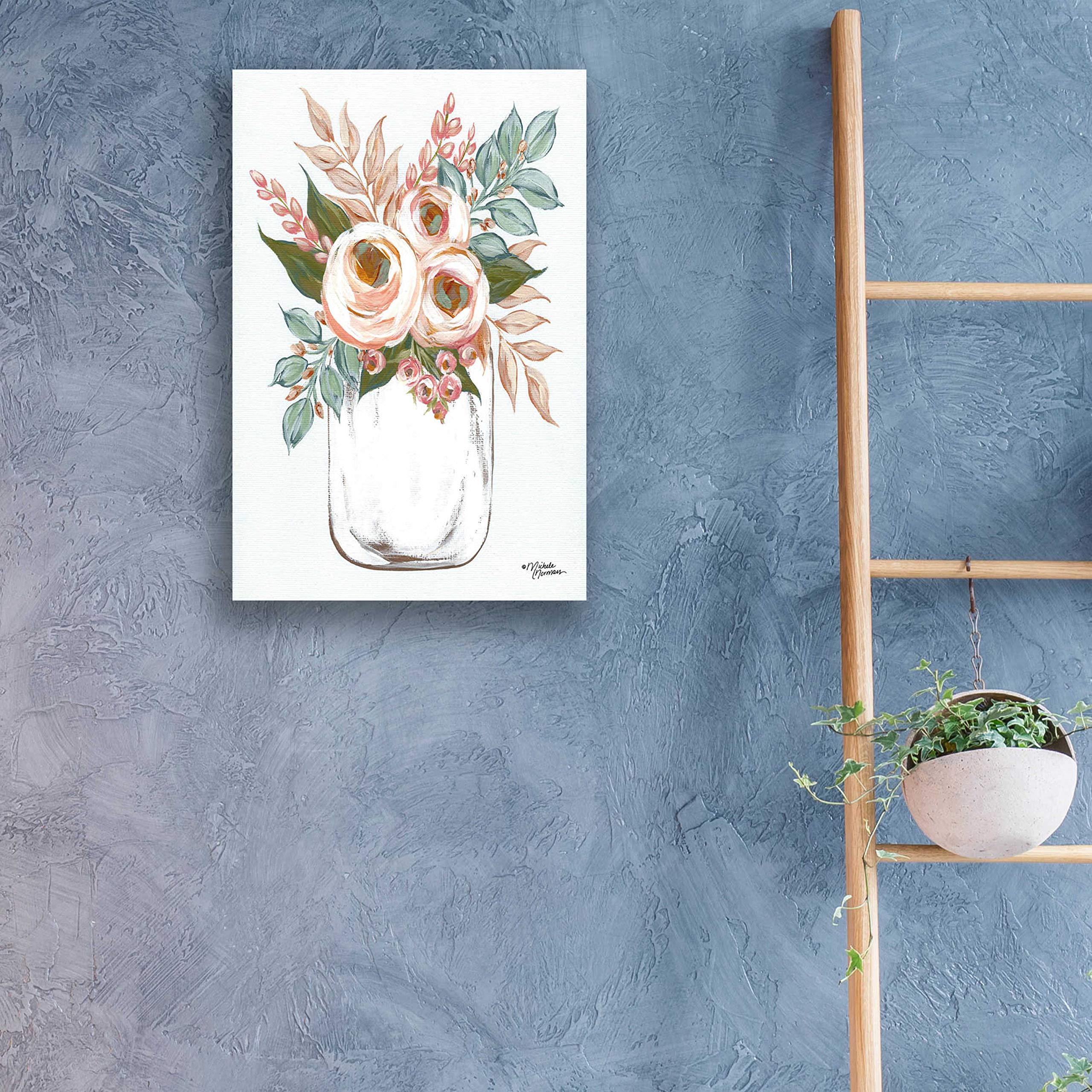 Epic Art 'Floral Jar' by Michele Norman, Acrylic Glass Wall Art, 16"x24" 4