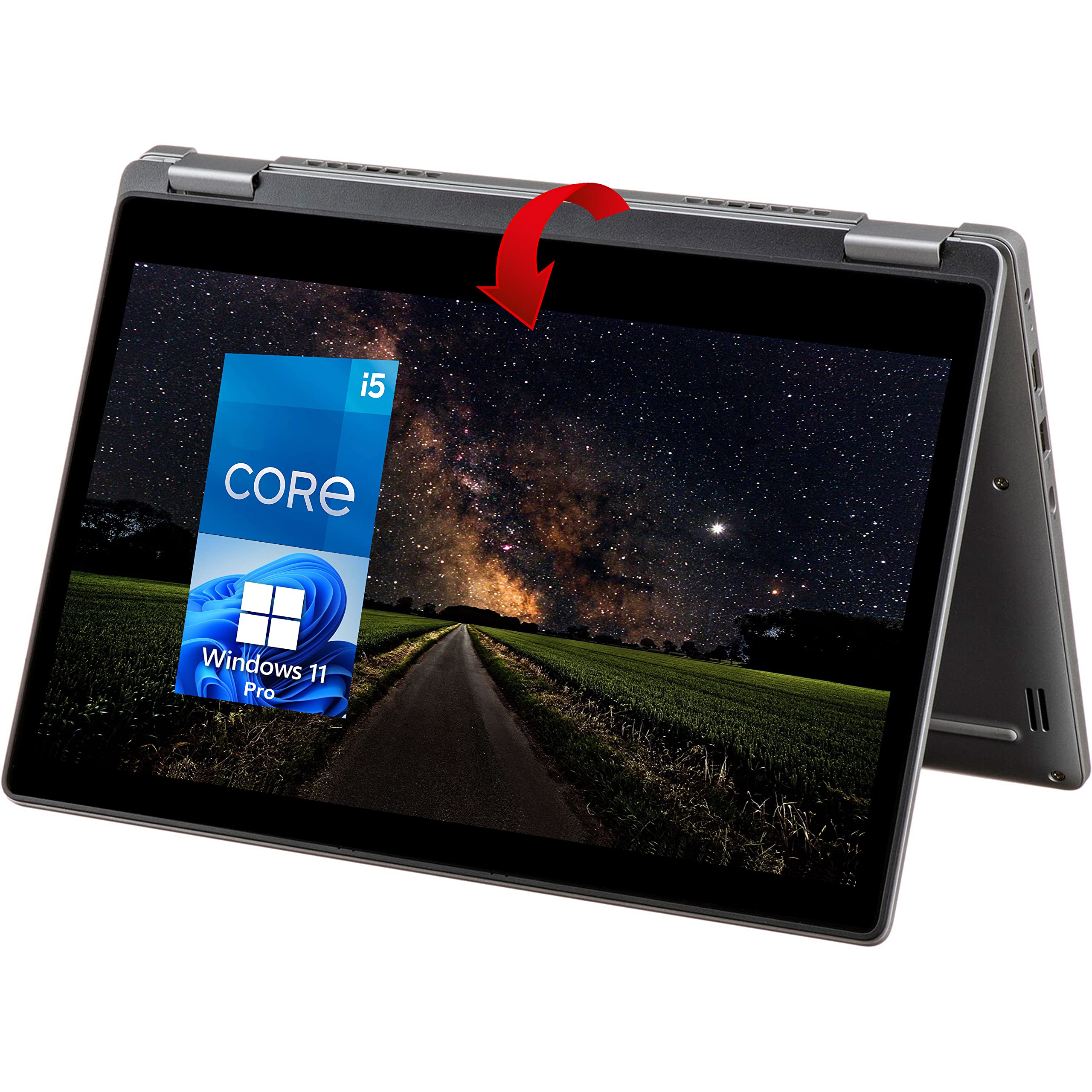 Dell Latitude 3310 Laptop 13.3" Touchscreen 2 in 1, Intel i5-8365U, 16GB RAM, 500GB NVMe SSD, Wi-Fi, Bluetooth, Card Reader, Webcam, HDMI, USB C- Mini-DisplayPort - Windows 11 Pro 1