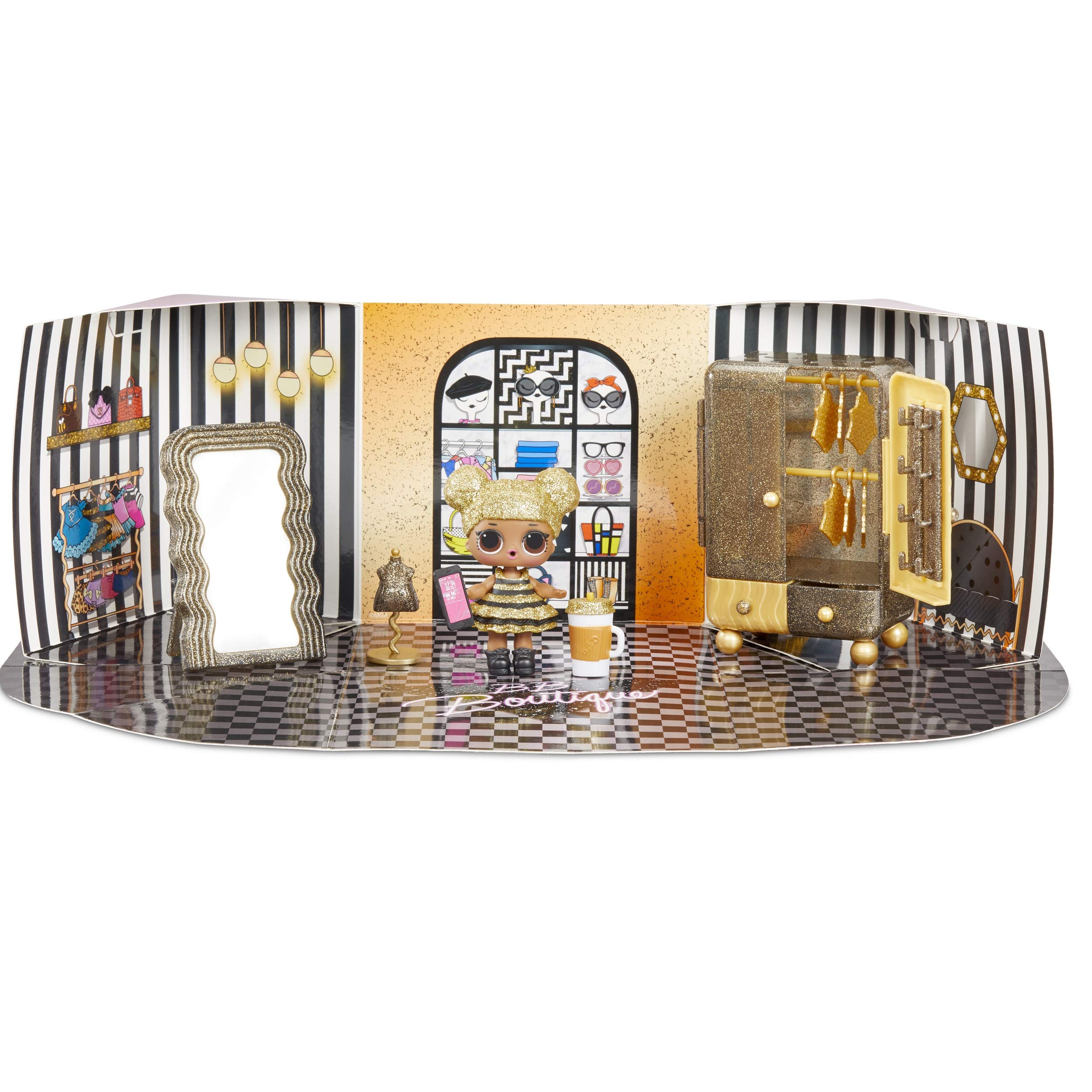 L.O.L. Surprise! Furniture Boutique with Queen Bee & 10+ Surprises, Multicolor 2