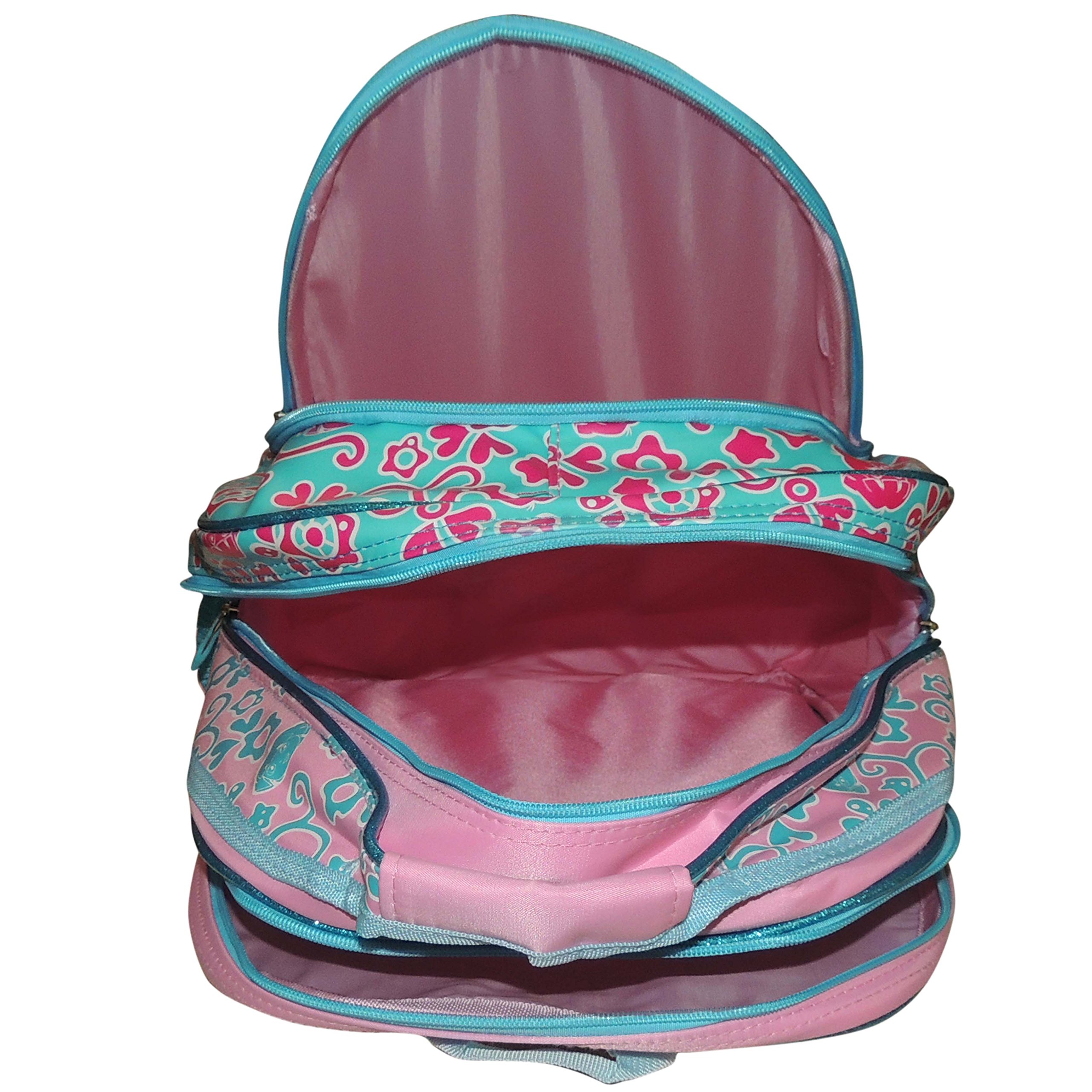 New Princess Pink School Backpack with Rain Cover 6
