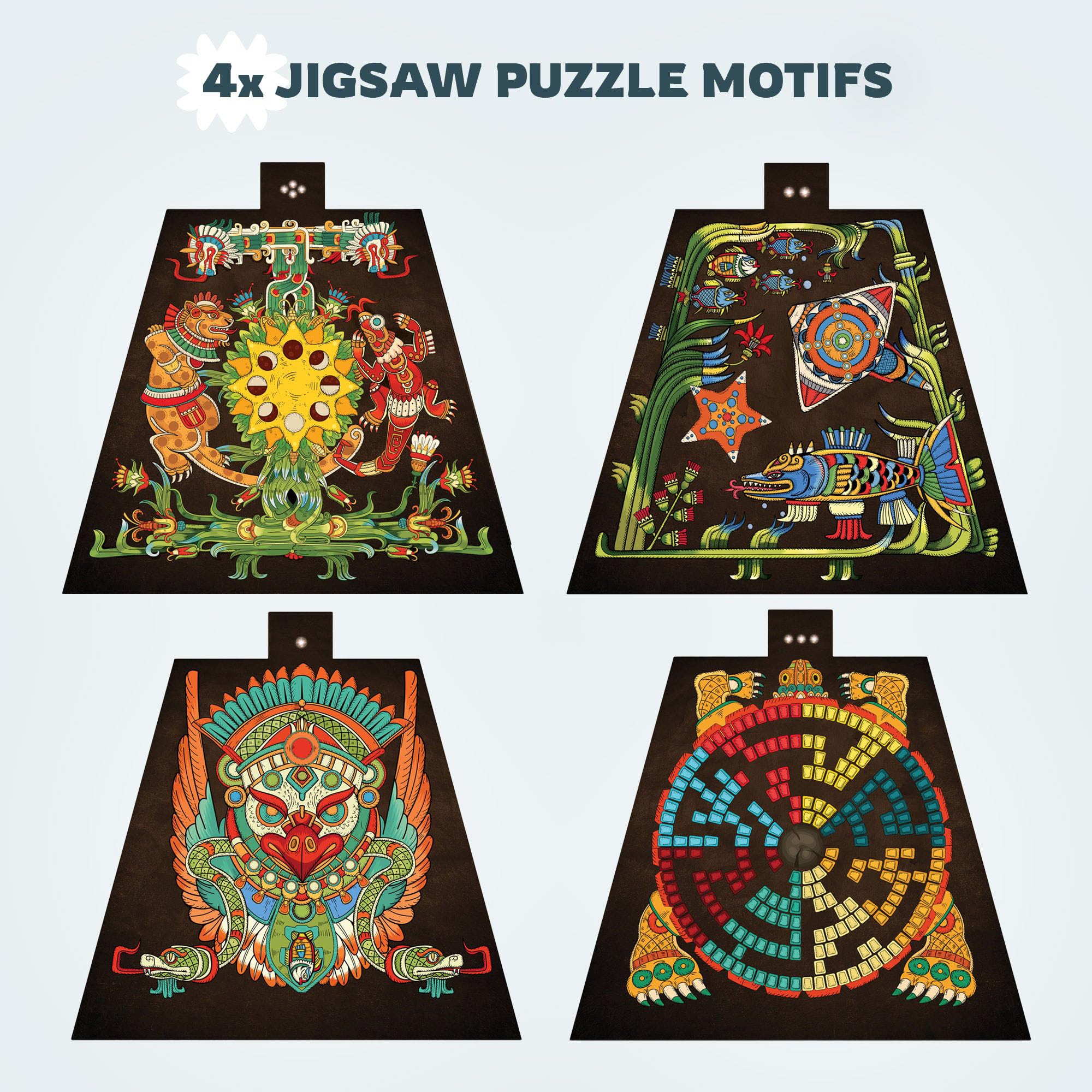 iDventure Cluepuzzle Pyramid of The Sun | Puzzle Box with Jigsaw Puzzle | Escape Room Game | Treasure Box | 3D Wooden Puzzle | Sequential Puzzles Puzzle Box Adults and 10+ | Money Gift Box 5
