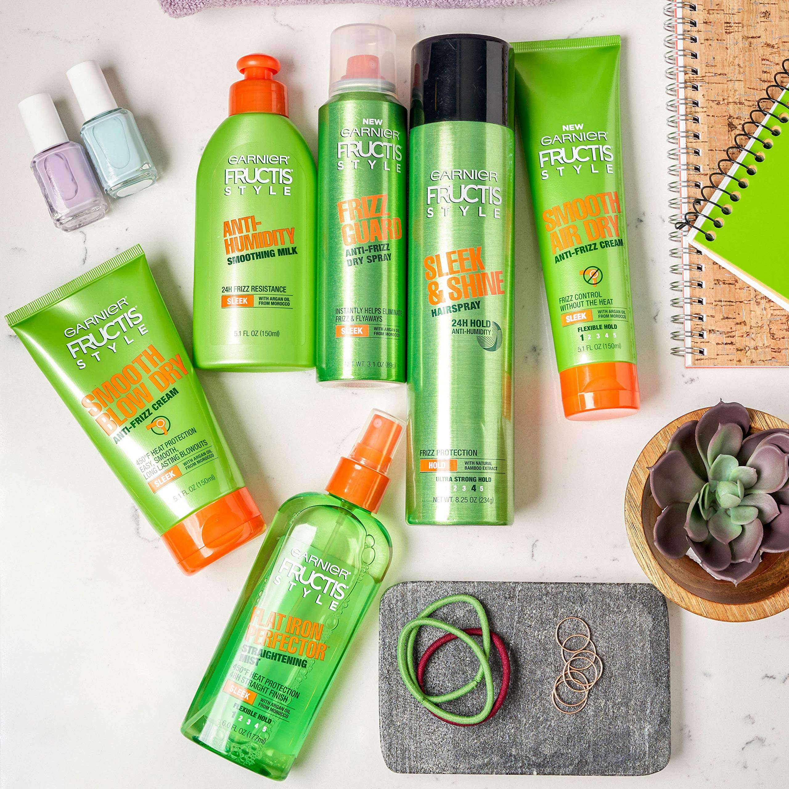 Garnier Fructis Style Smooth Air Dry Anti-Frizz Cream, Sleek, 5.1 Fl Oz, Pack of 2 (Packaging May Vary) 5