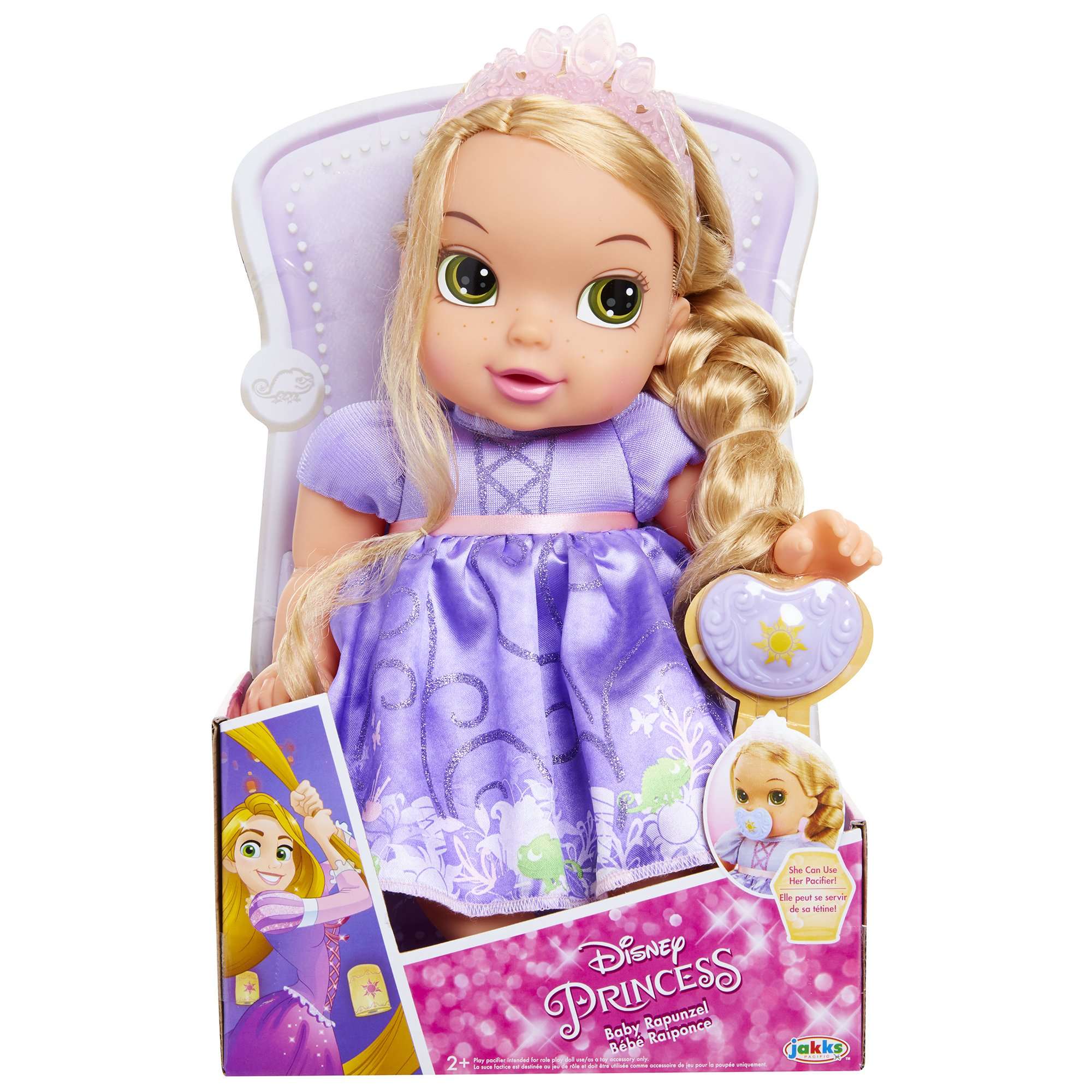 Disney Princess Deluxe Baby Rapunzel Doll with Pacifier Baby Doll Toy 3
