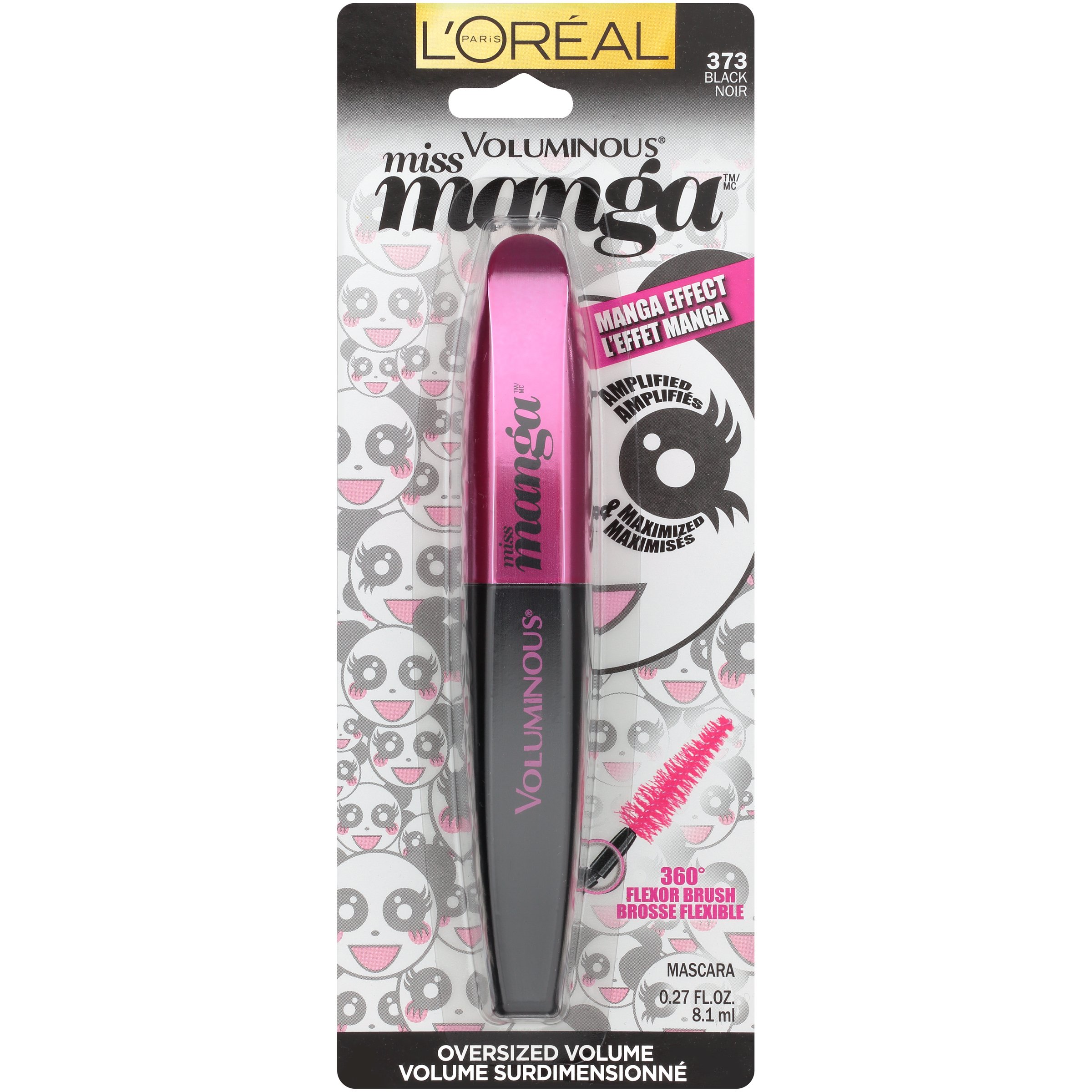 L'Oréal Paris Voluminous Miss Manga Washable Mascara, Black, 0.27 fl. oz. 2