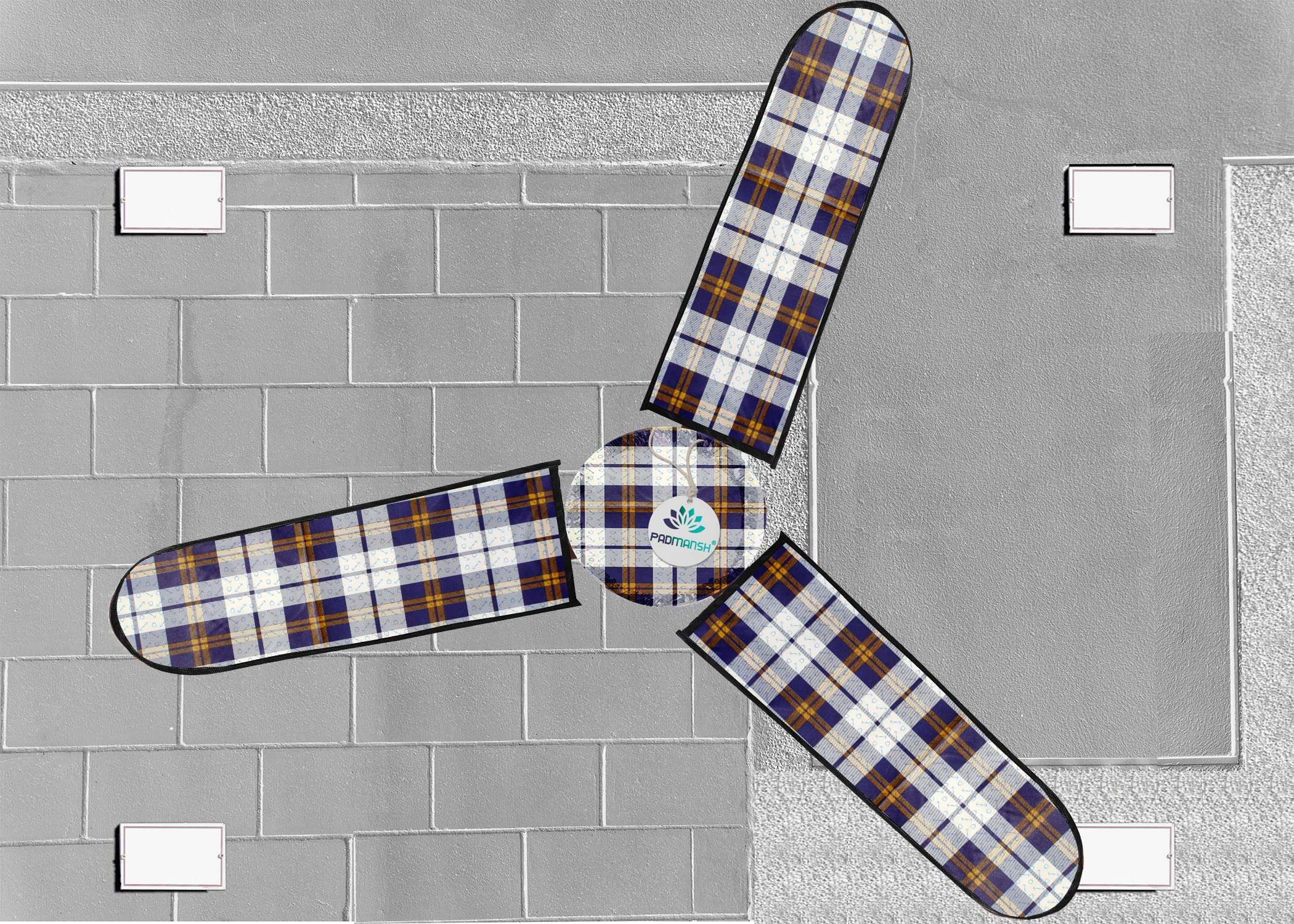 Padmansh® Ceiling Fan Cover and Protector, Dustproof, Humidity Resistant from Inside, For 3 Blades and center part, Suitable for 21 Inches Ceiling Fan (Fan16) (3) 5