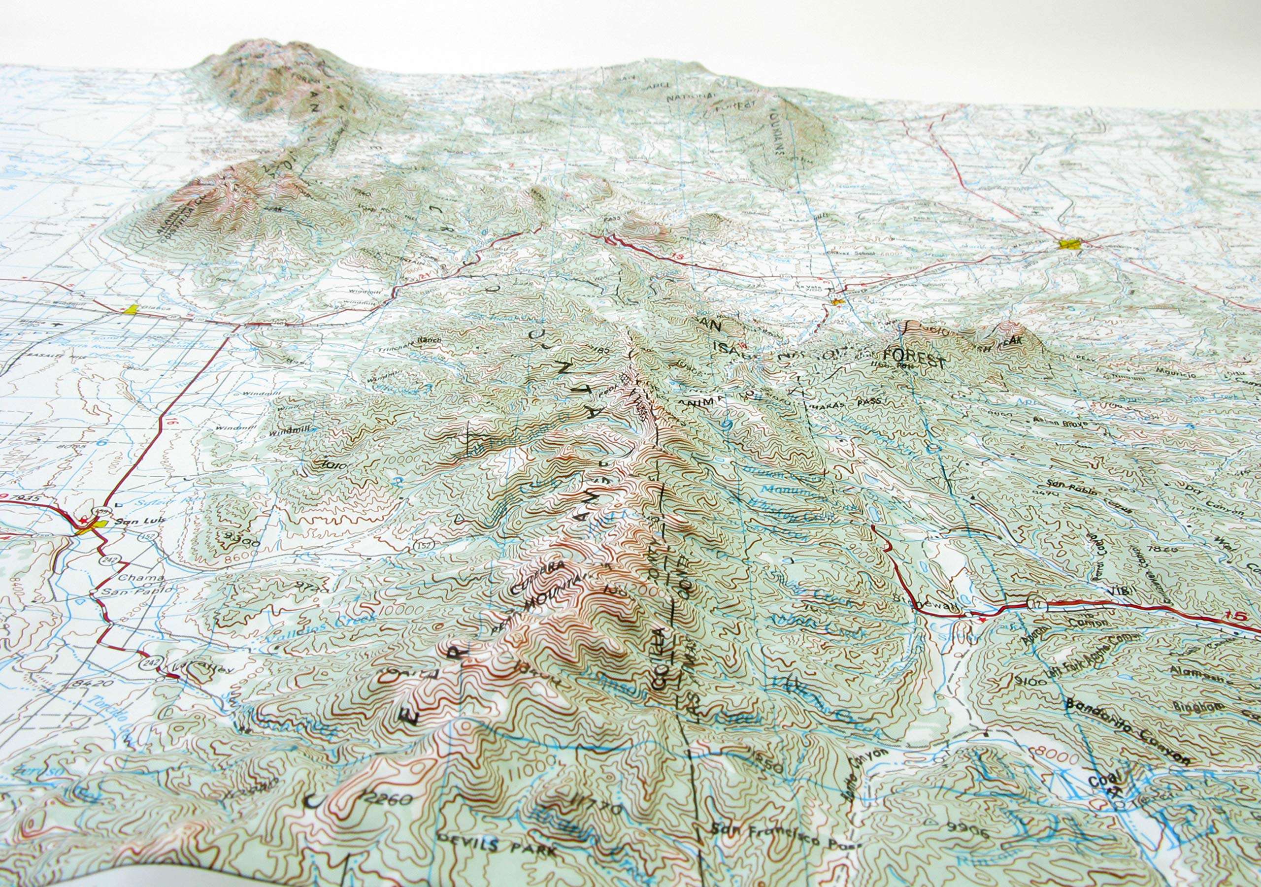 American Educational Trinidad Colorado Map, 31" Length x 21" Width 2