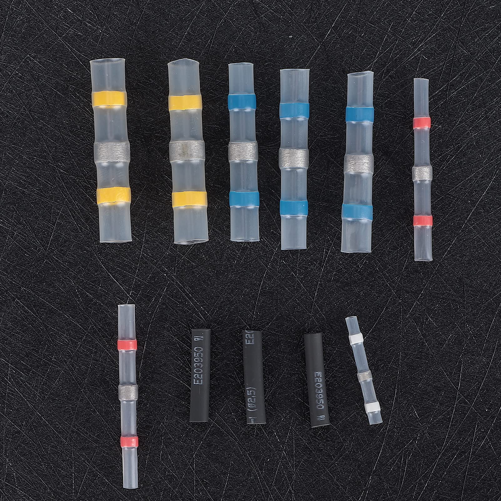 500pcs Heat Shrink Tube Butt , Shaft Collars Heat Shrinkable Shaft Collars Connectors Set Solder Seal Electrical Wire Terminals Waterproof Electrical Kit for Cars Trucks And Ships Wiring 5