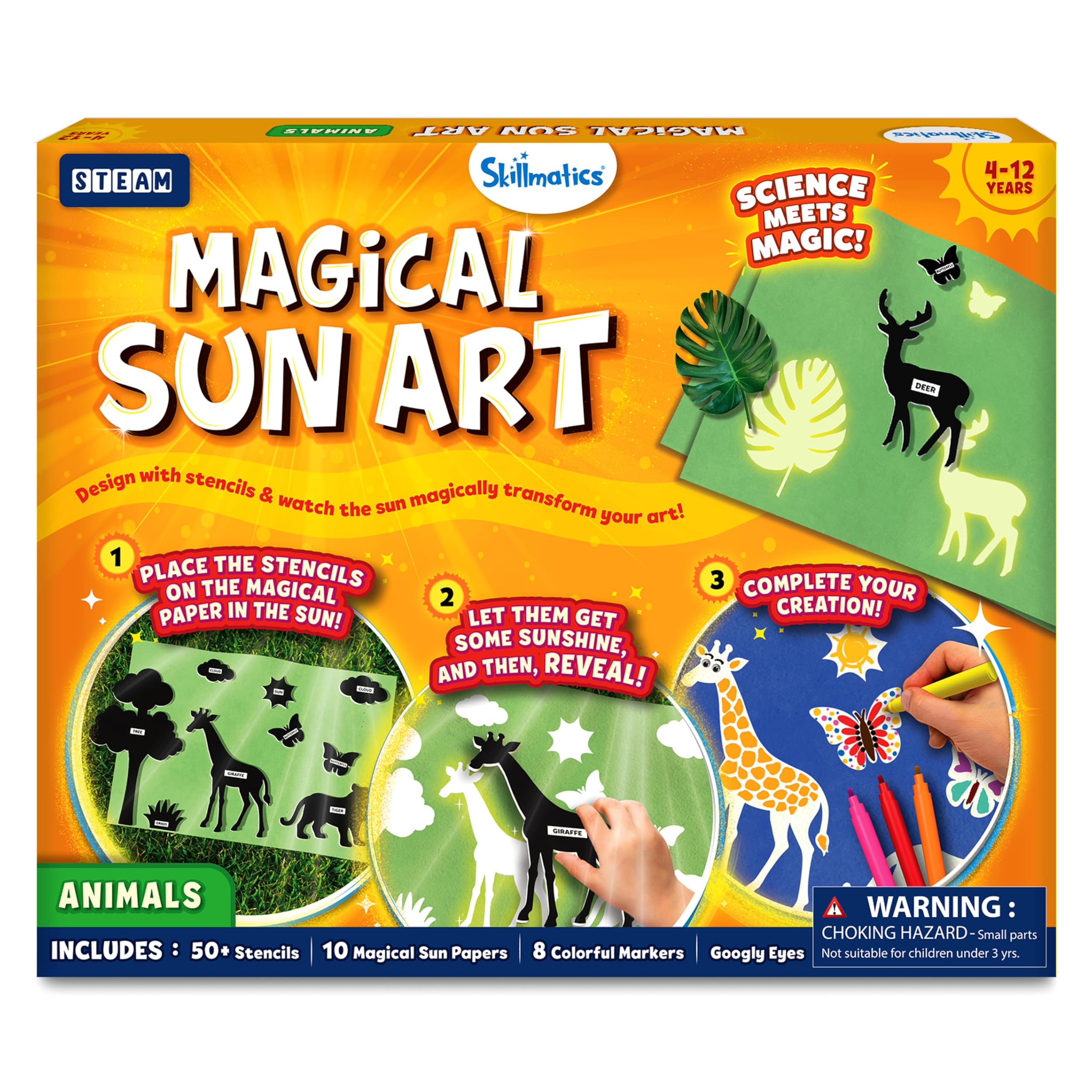 Skillmatics Poke-in Art Flower Bouquet & Magical Sun Art Animals Bundle, Mess-Free Fun, Creative Activity, Travel Friendly, Gifts for Girls & Boys Ages 4, 5, 6, 7, 8, 9, 10, 11, 12 6
