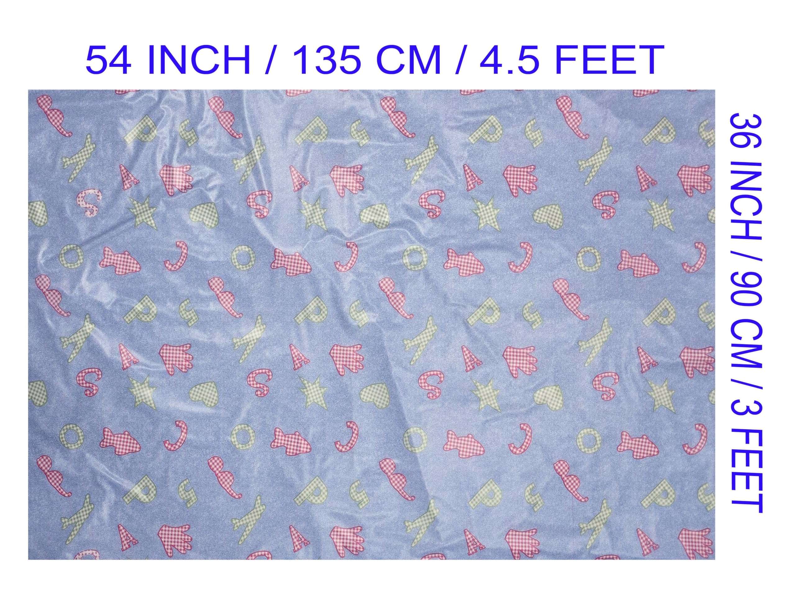 Baby Plastic Sheet | Baby Bed Protector | 0-18 Months | 90 x 135 cm (Blue ABCD) 3