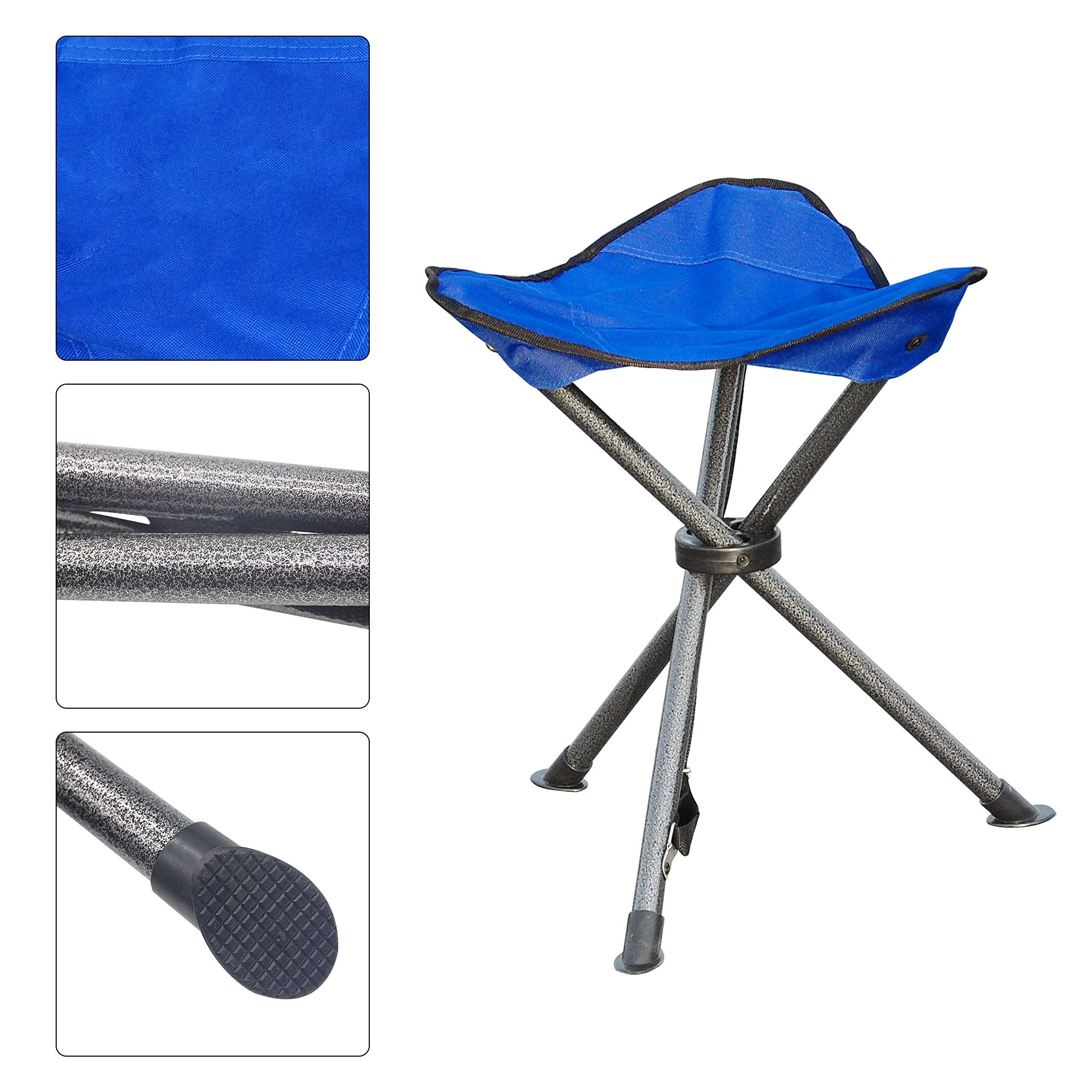 AGOOL Portable Folding Stool Outdoor Square Slack Chair Lightweight Heavy Duty for Camping Mountaineering Hiking Travel House-Using Recreation, Blue 3