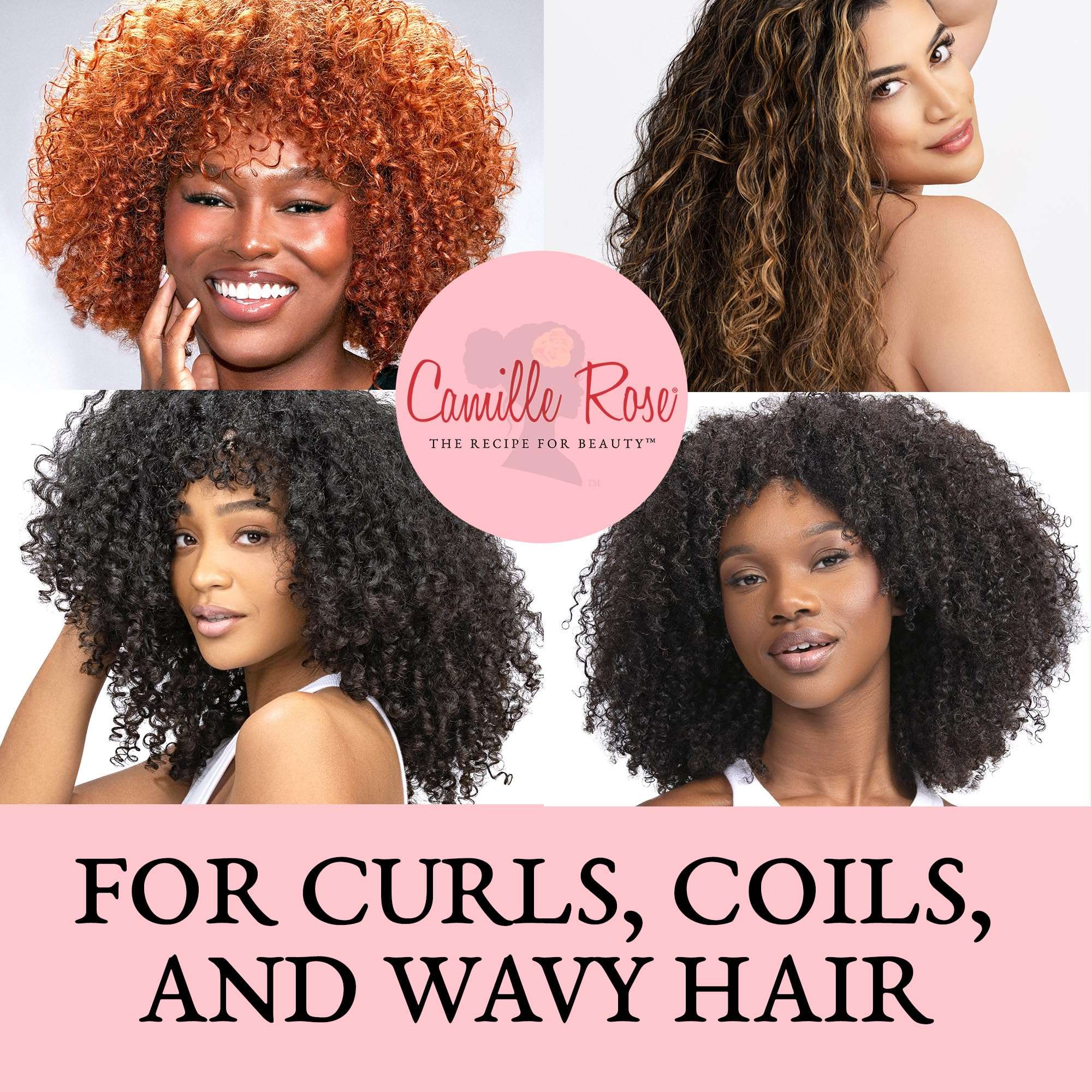 Camille Rose Guava Whipped Hair Styling Cream, with Kakadu Plum & Shea Butter to Detangle, Control Frizz & Define Strands, for All Hair Textures, 8 oz 4