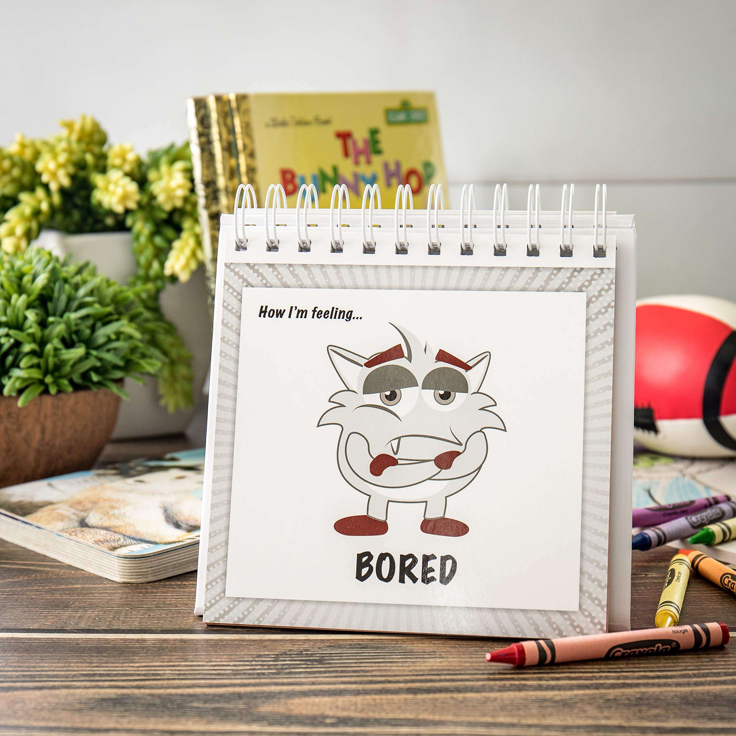 The Original Mood Flipbook for Kids; 20 Different Moods/Emotions; Autism; ADHD; Help Kids Identify Feelings and Make Positive Choices; Laminated Pages (Monster Flipbook) 2