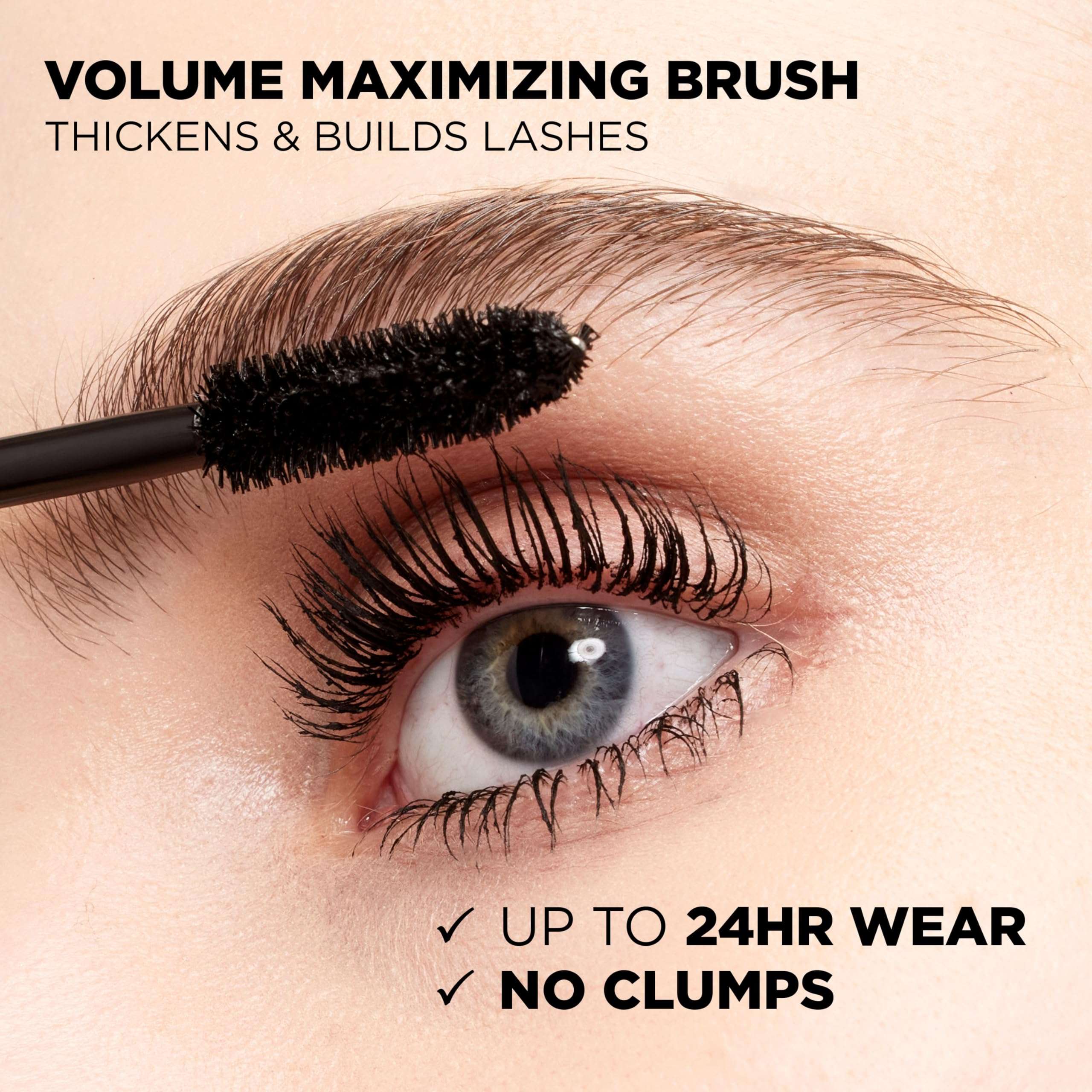 L’Oreal Paris Original Voluminous Mascara, Building Mascara Volume and Length Formula, Washable, Blackest Black, 0.28 Fl Oz., 2 Count 6