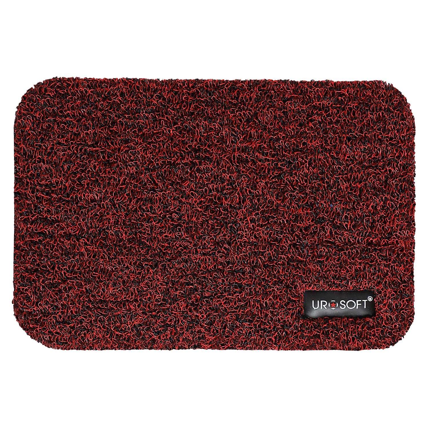 UROSOFT Extra Thick Cushion (18MM) Wire Mesh Entrance PVC Doormat, Anti Skid, Water Proof, 60 x 90 CM CM, Red 2