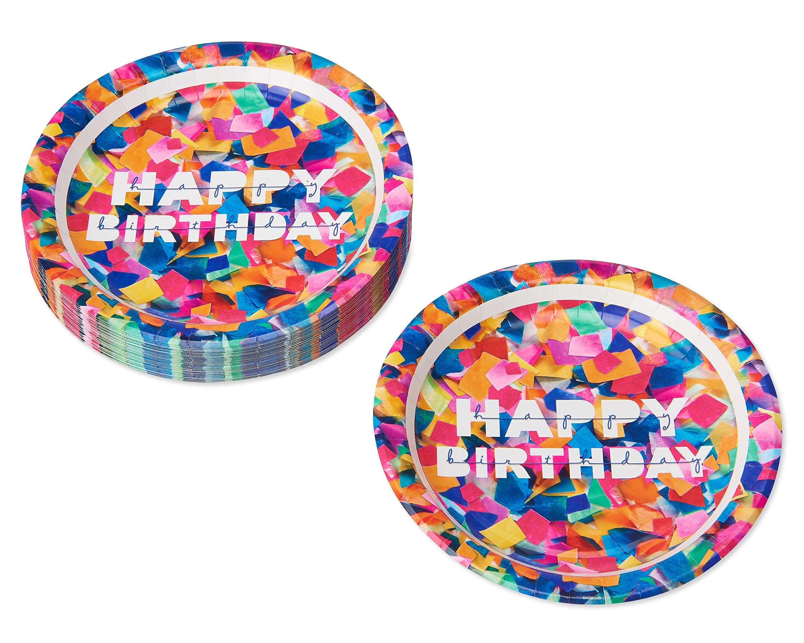 American Greetings Confetti Birthday Party Supplies, Dinner Plates (36-Count) 3