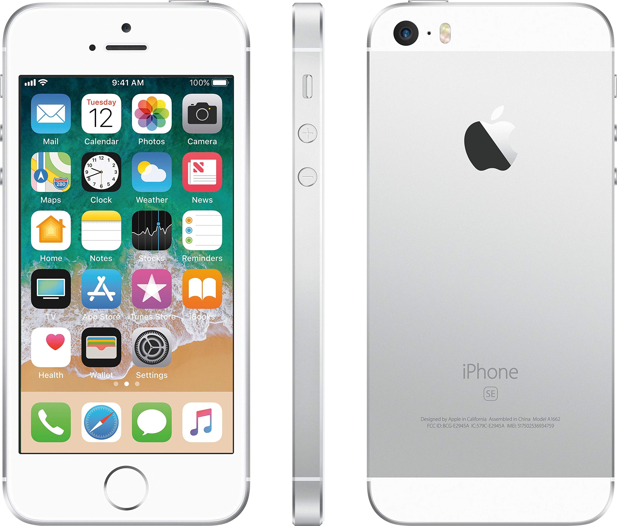 Azumi iPhone SE 16GB Unlocked, Silver 2016 (Gen 1) 2