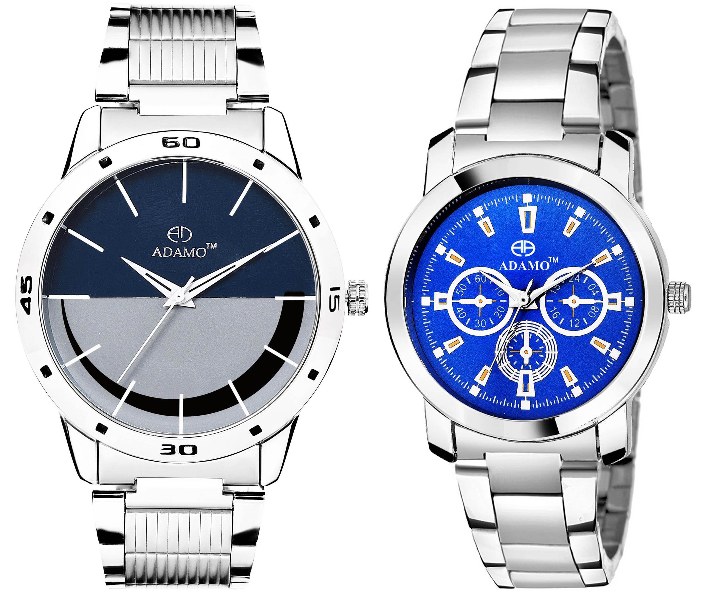 ADAMO Designer Couple Combo Wrist Watch 817-324SM05