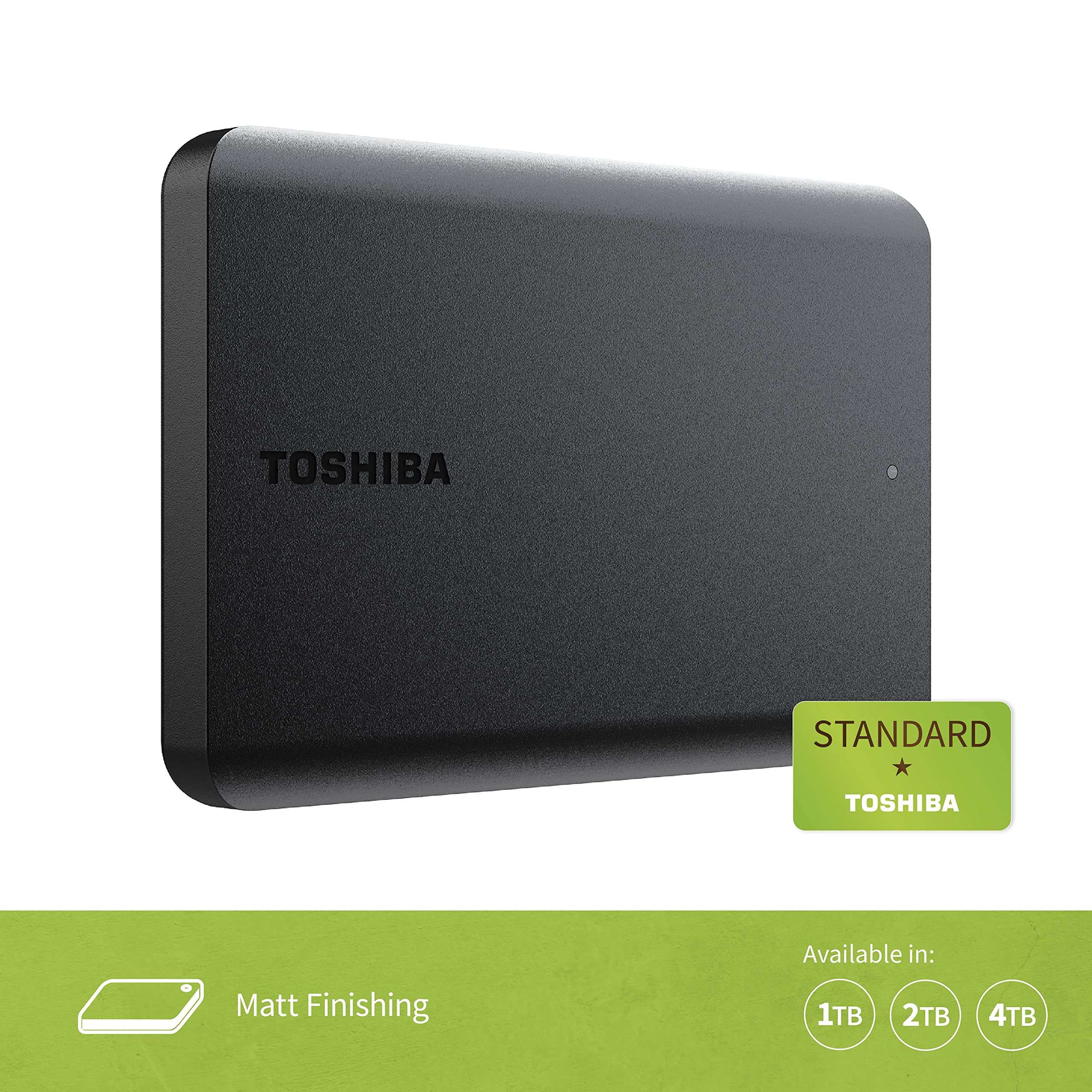 TOSHIBA Canvio Basics 2TB Portable External HDD - USB 3.0 for PC Laptop Windows and Mac, 3 Years Warranty, External Hard Drive - Black Matt 5