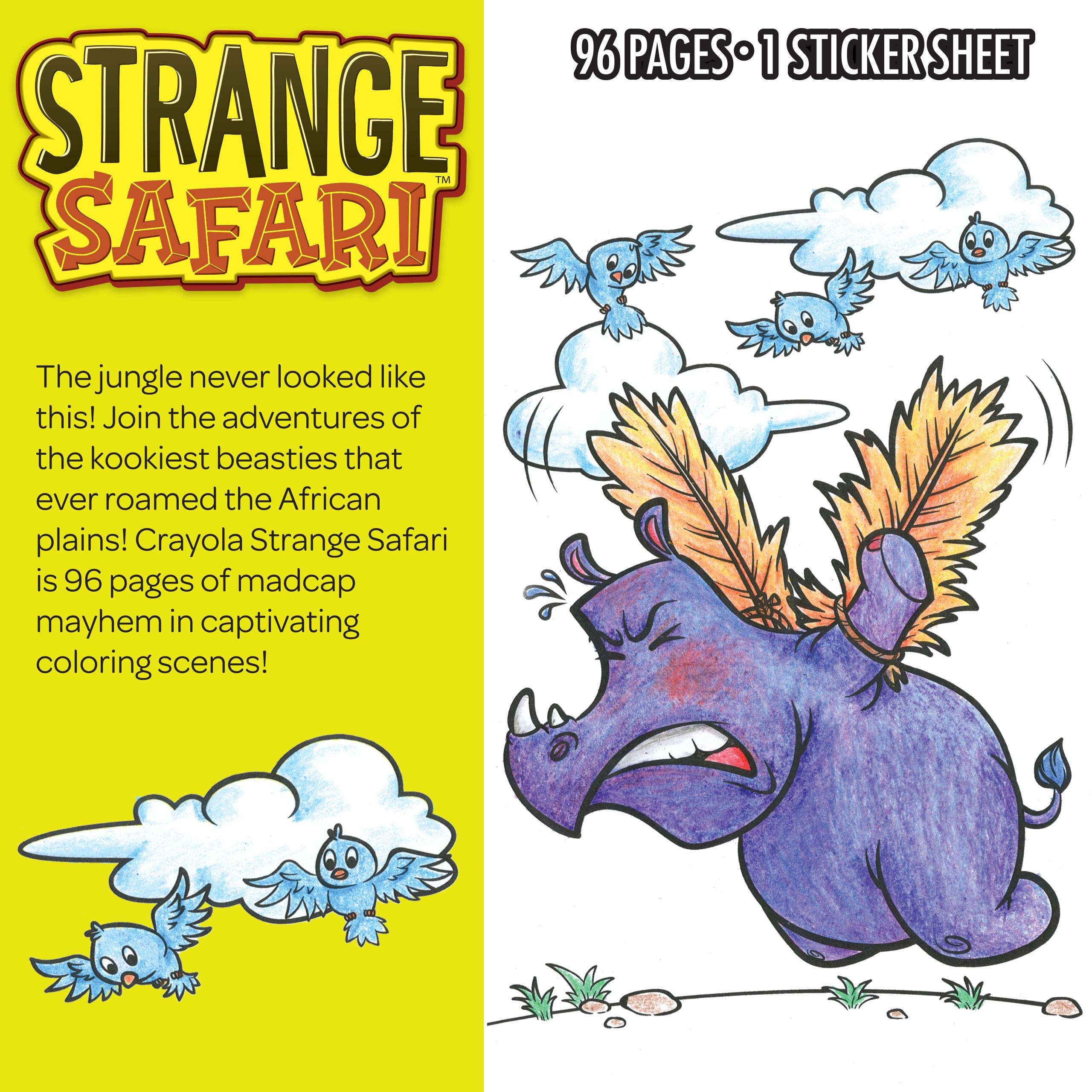 Crayola Safari Coloring Book, 96 Coloring Pages for Kids, Gift, Age 3, 4, 5, 6 4