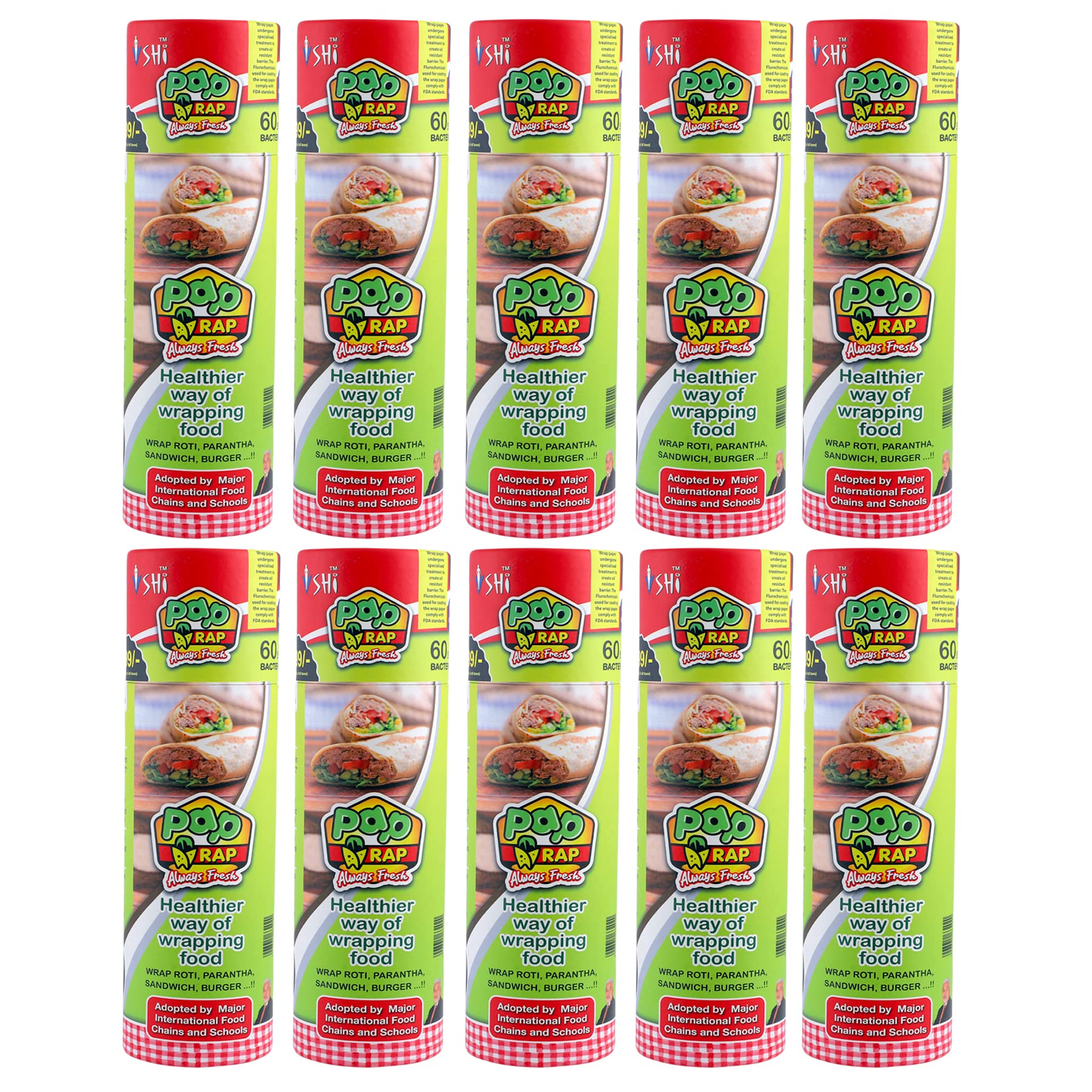 Pap Wrap Food Wrapping Paper for wrapping Food and Keep Fresh food Parchment Paper 72 Sheet in one Pack (Pack Of 10) 1