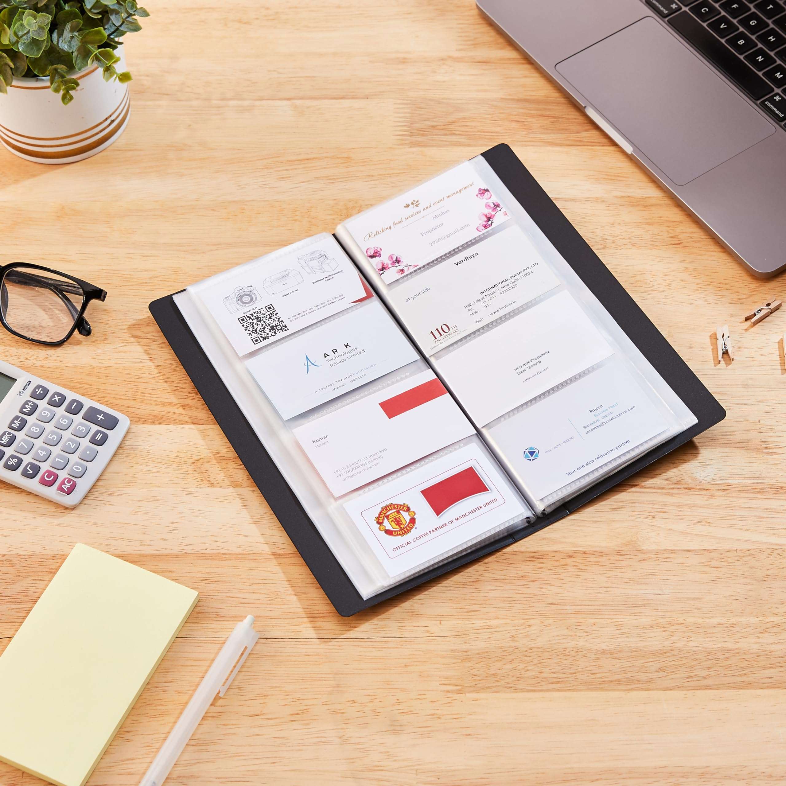 Amazon Basics PVC Card Holder, 240 Pockets for 480 Cards Business/Visiting/Debit/Credit/Name Id Card Holder Book Cash Organizer File 4