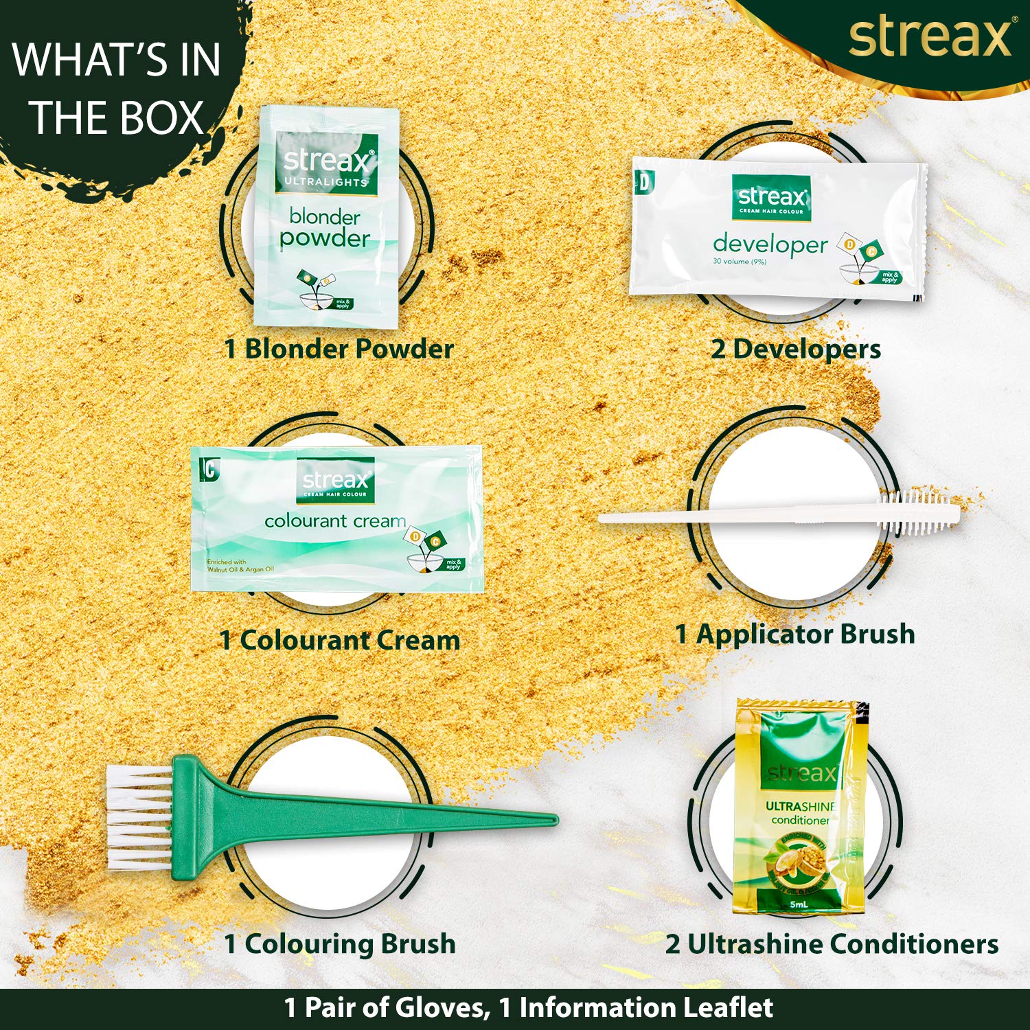 Streax Ultralights Highlighting Kit-Coffee Collection-Hazel Brown,120ml x Pack of 4 5