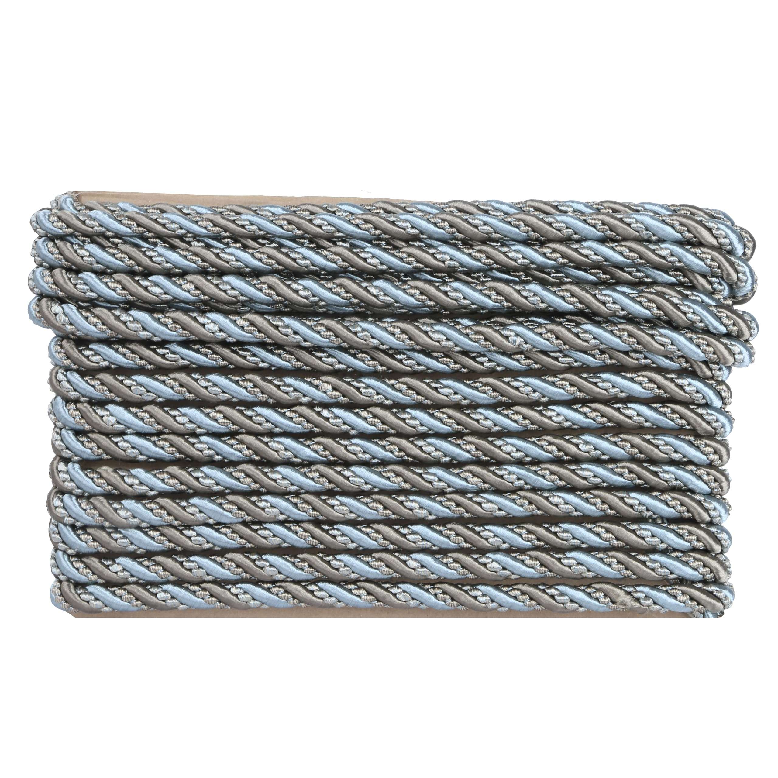 HedongHexi 10 Yard 3/8''(1cm) Twisted Trim Cord Rope,10mm Nylon Twisted Cord Thread String for Home Decor, Crafts Making and Costume Crafting (Mix Blue) 6