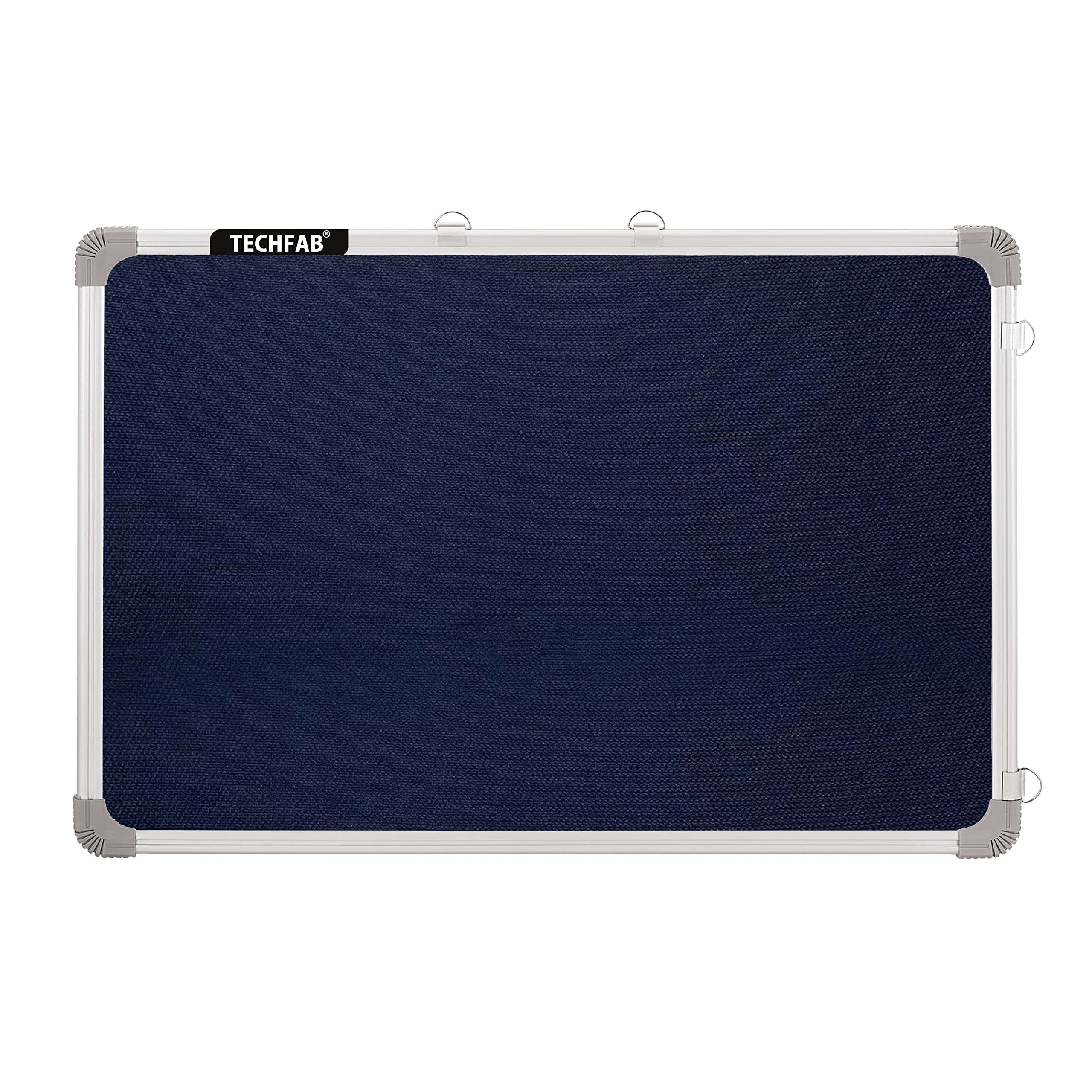 Techfab 3x4 Ft. Pin-Up Notice Board | Bulletin Board | Pin-Up Display Board for Office, School, Study Room, Home (Blue) 1