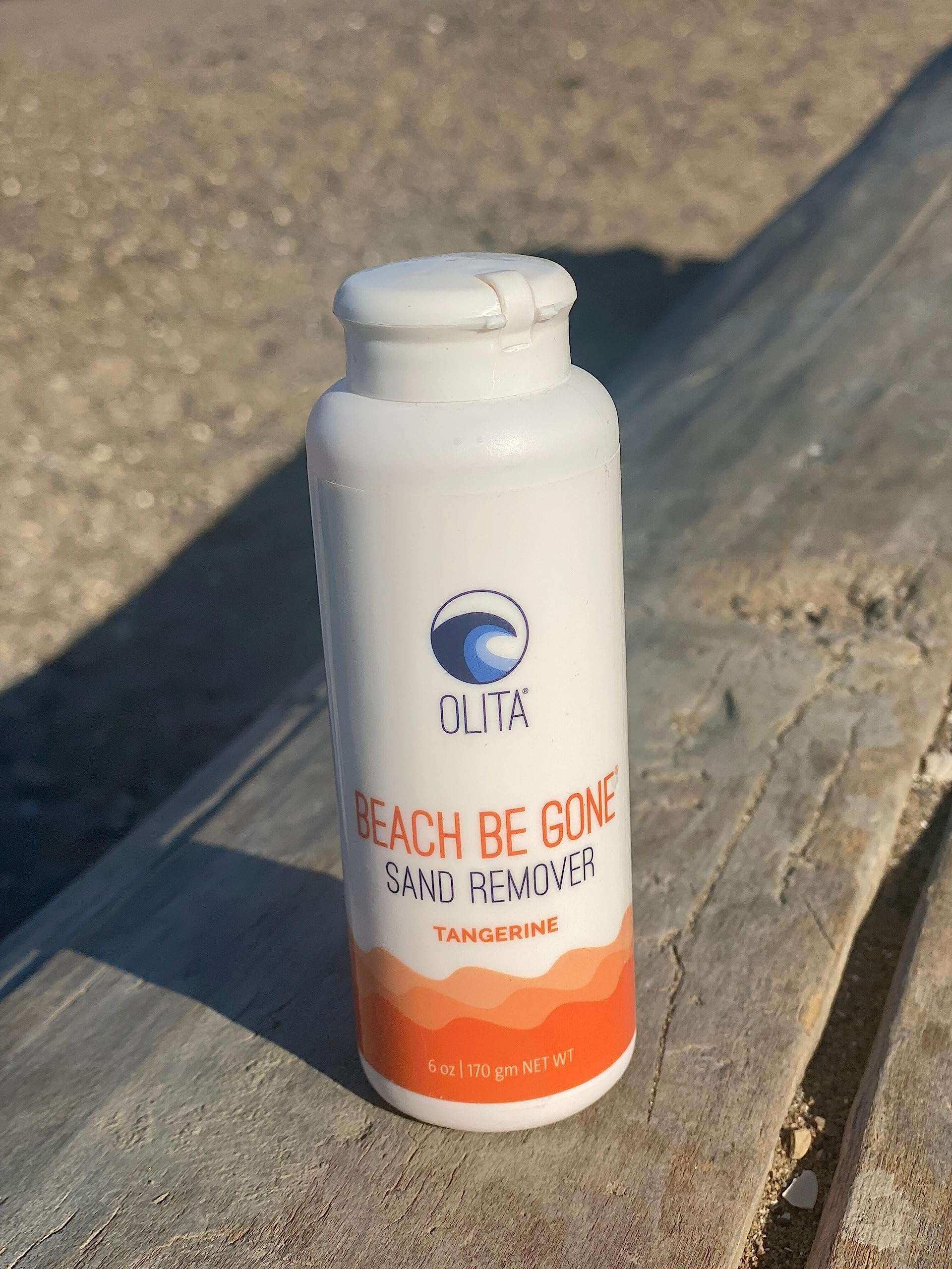 Olita Beach Be Gone Sand Remover - All-Natural & Reef-Safe Body Powder - Removes Sand - 6 Fl Oz, Tangerine 4