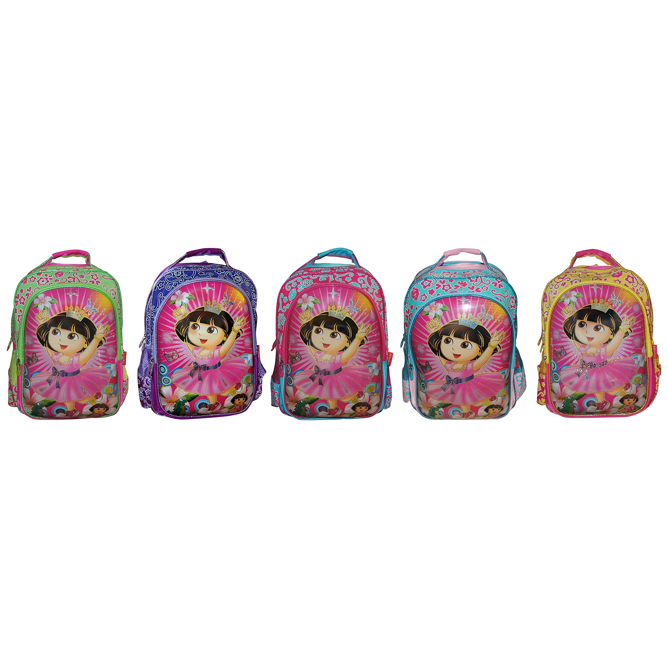 New Princess Pink School Backpack with Rain Cover 3