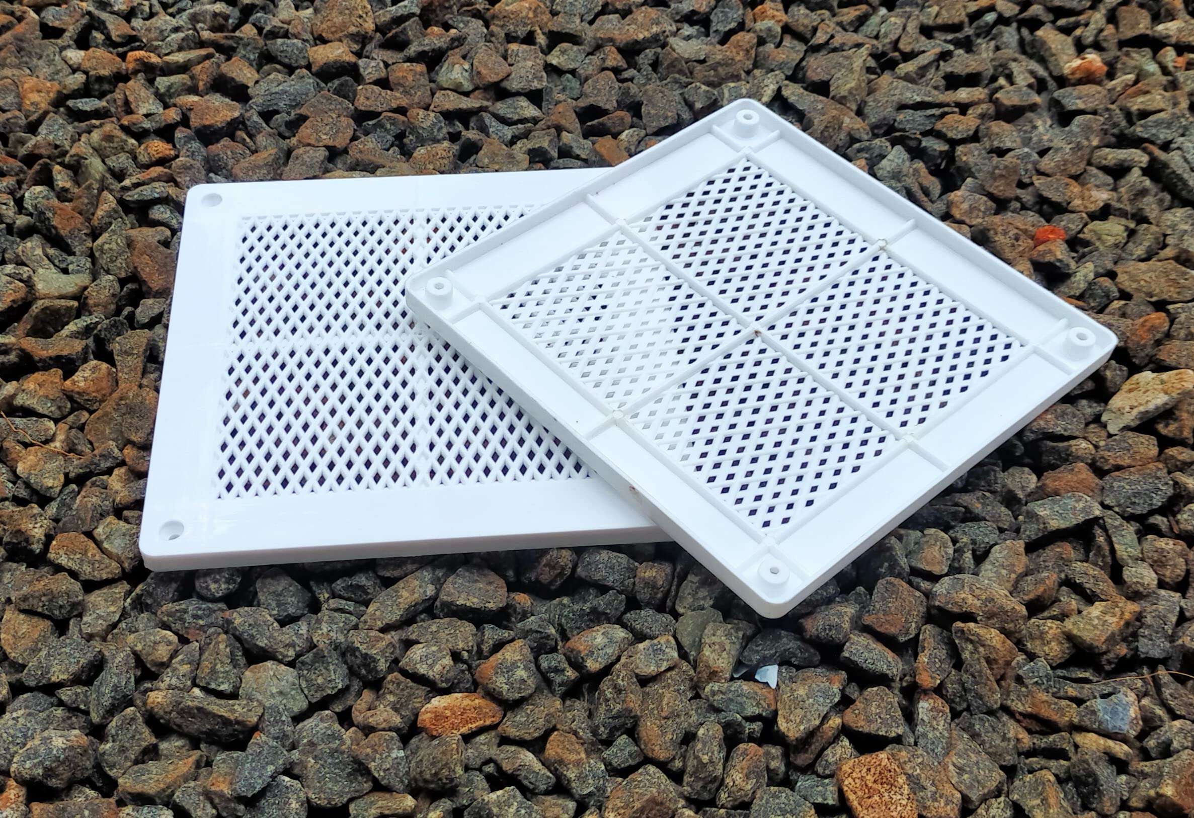 LJL Traders Wall Exhaust Fan/Chimney Vent Pipe Cover And Mosquito Net Dust controller/Air Vent Grille Cover Ducting (7 Inch Square, 3 Piece) 6