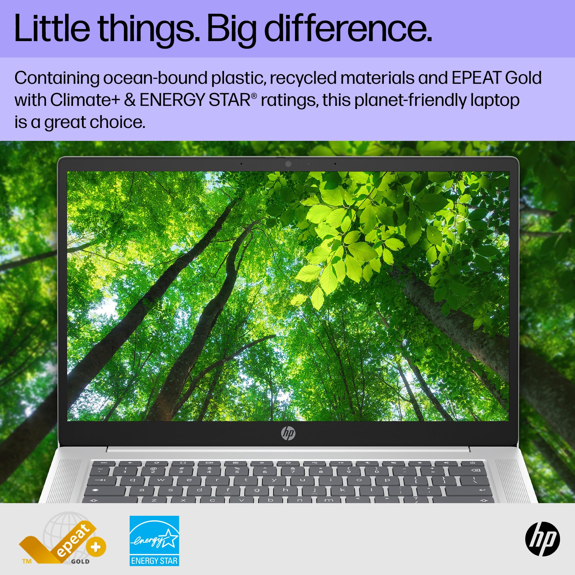 HP Chromebook 14 inch Laptop, FHD Display, Intel N100, 4 GB RAM, 64 GB eMMC, Intel UHD Graphics, Chrome OS 14a-nf0009nr (2024) 6