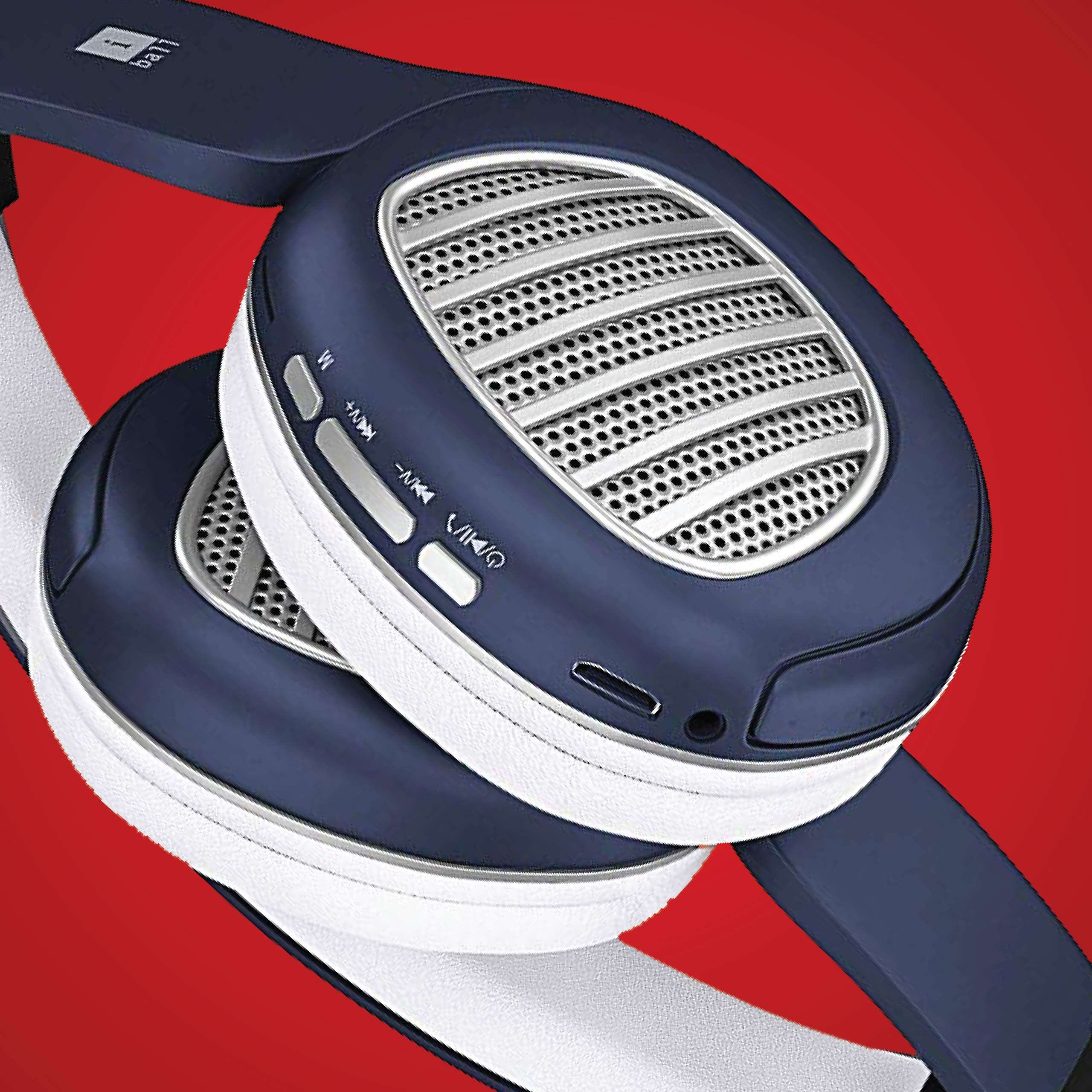 iBall Decibel BT01 Smart Headphone with Alexa Enabled – Blue, White and Silver 3