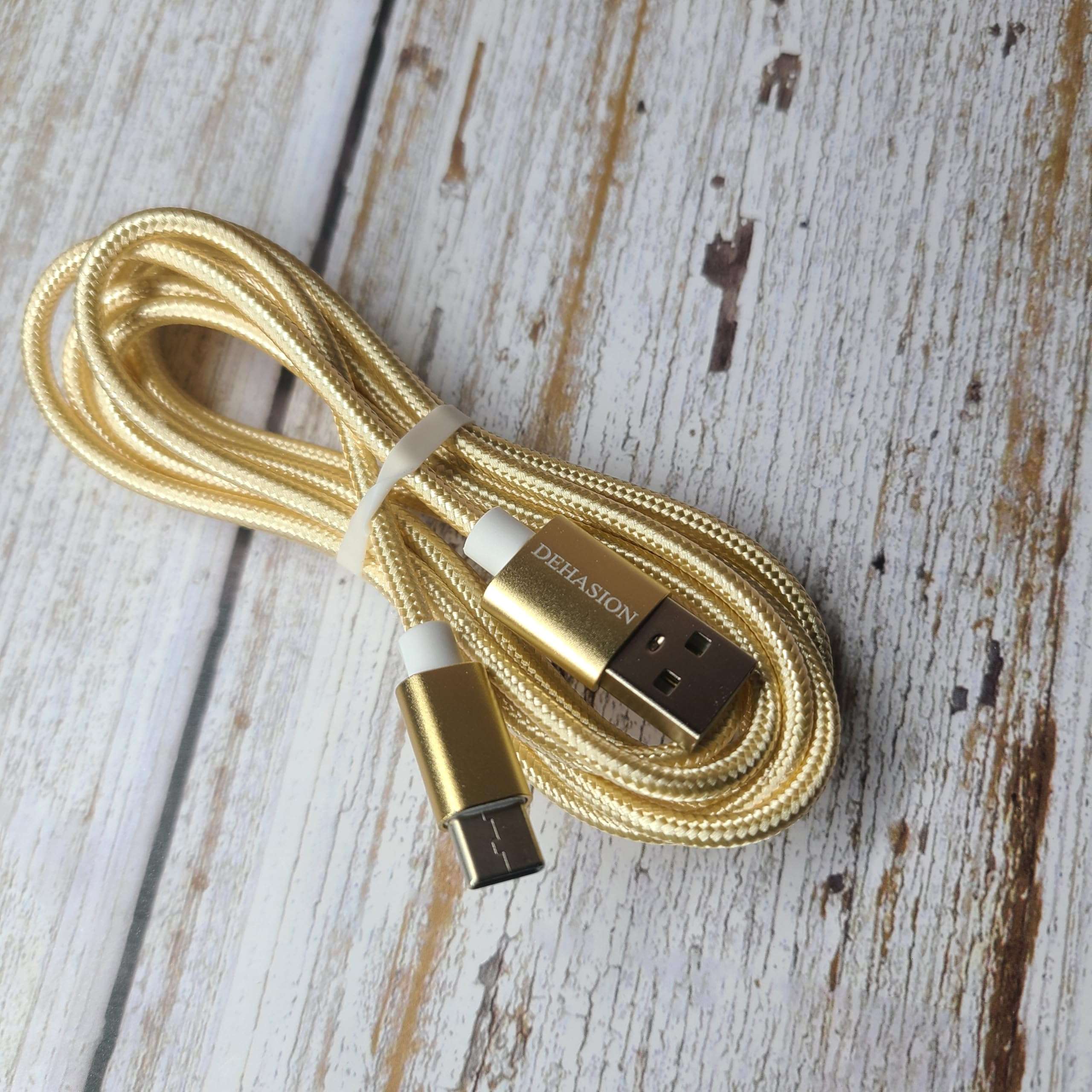 DEHASION USB cables – High-speed data transfer and charging with tangle-free design, compatible with all USB devices (Gold) 6