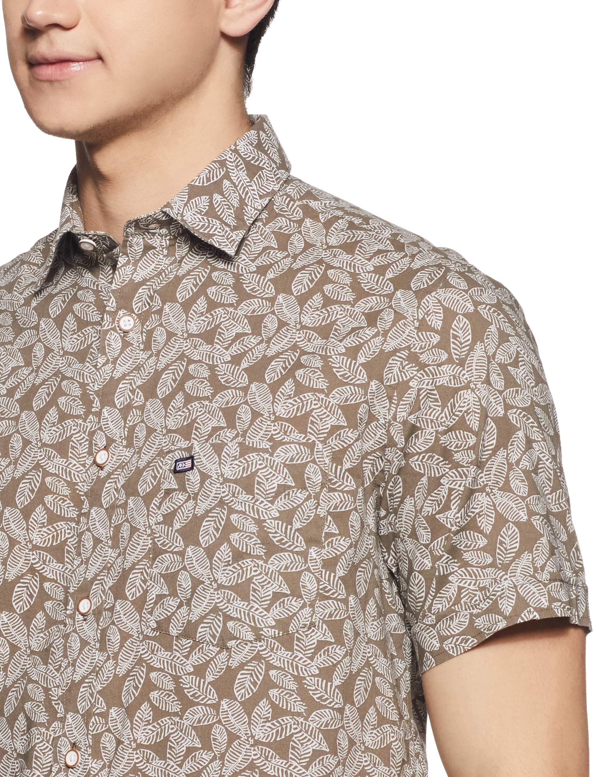 Arrow Sports Men's Slim Shirt (ASZSH0387_Beige 42) 2
