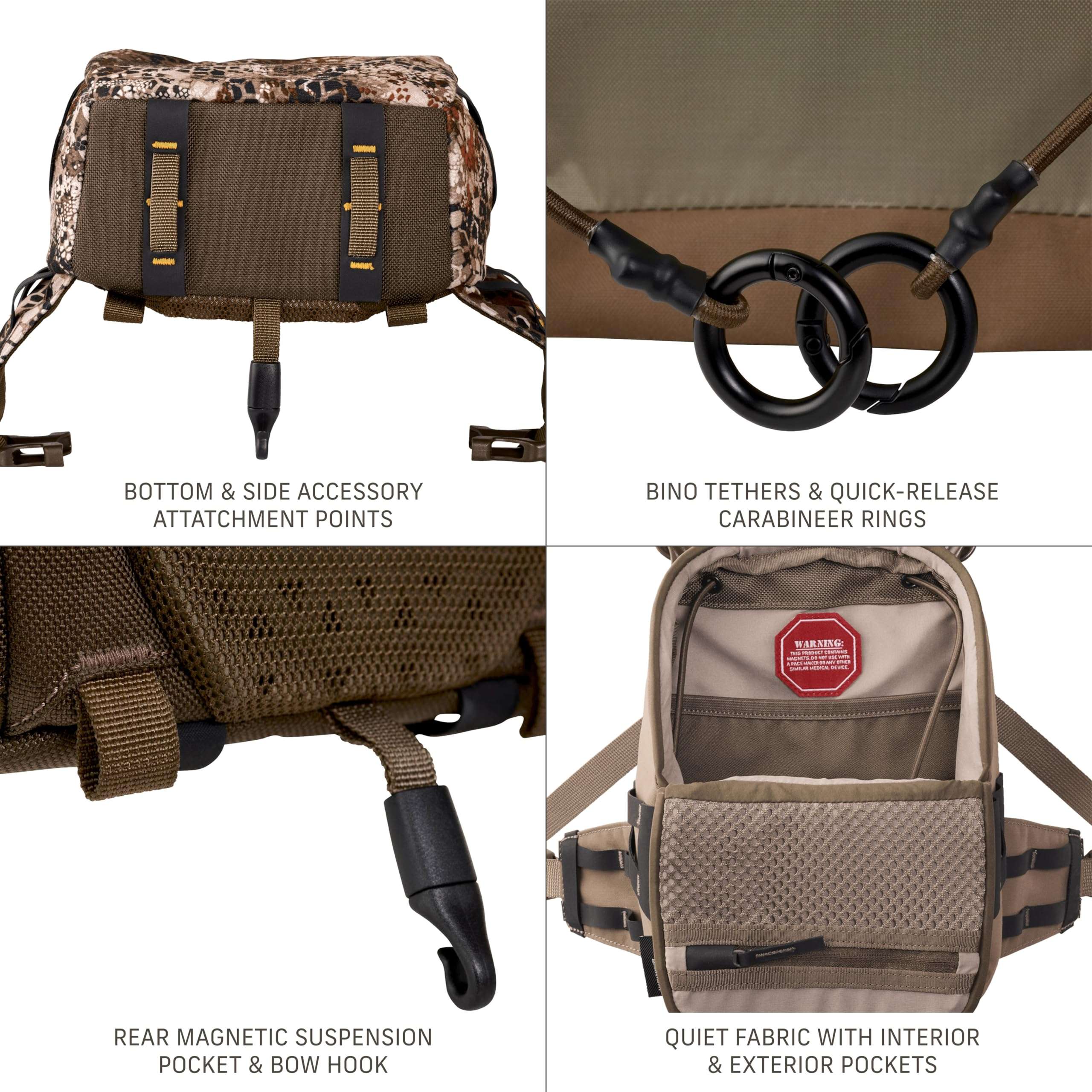 Badlands Bino Mag 2 | Modular Binocular Harness System for Optimal Performance and Durability, Approach, Small 5