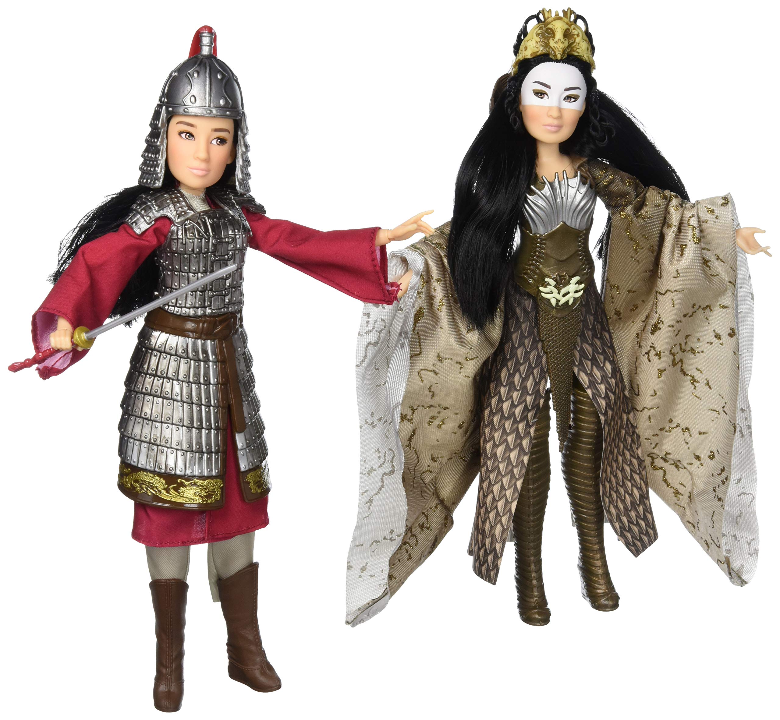 Disney Princess Mulan and Xianniang Dolls with Helmet,Armor,and Sword,Inspired by 's Mulan Movie,Toy for Kids and Collectors 3