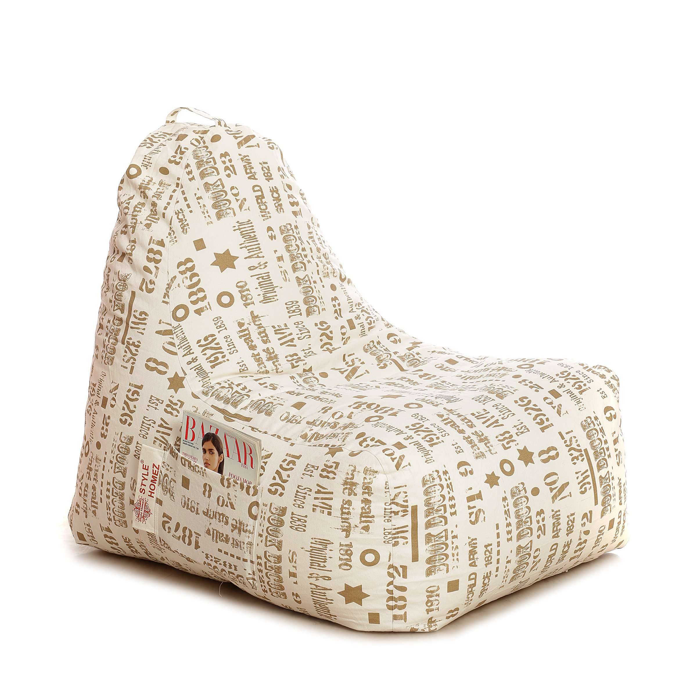 Style Homez Hackey Cotton Canvas Abstract Printed Bean Bag XXL Size Cover Only 1