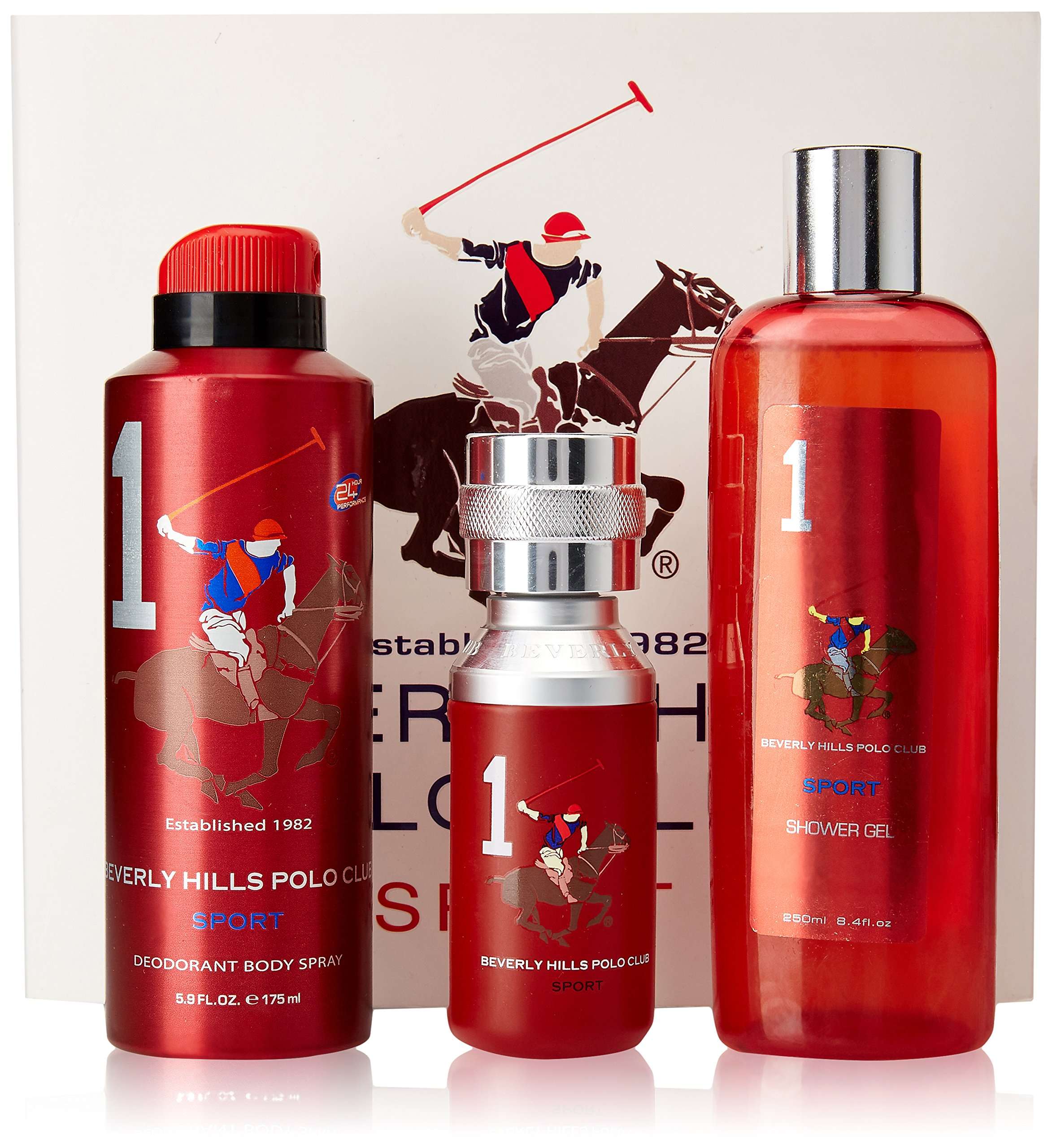 US Polo Association Beverly Hills Polo Club Gift Set - Shower Gel and Eau De Toilette Deodorant for Men 1