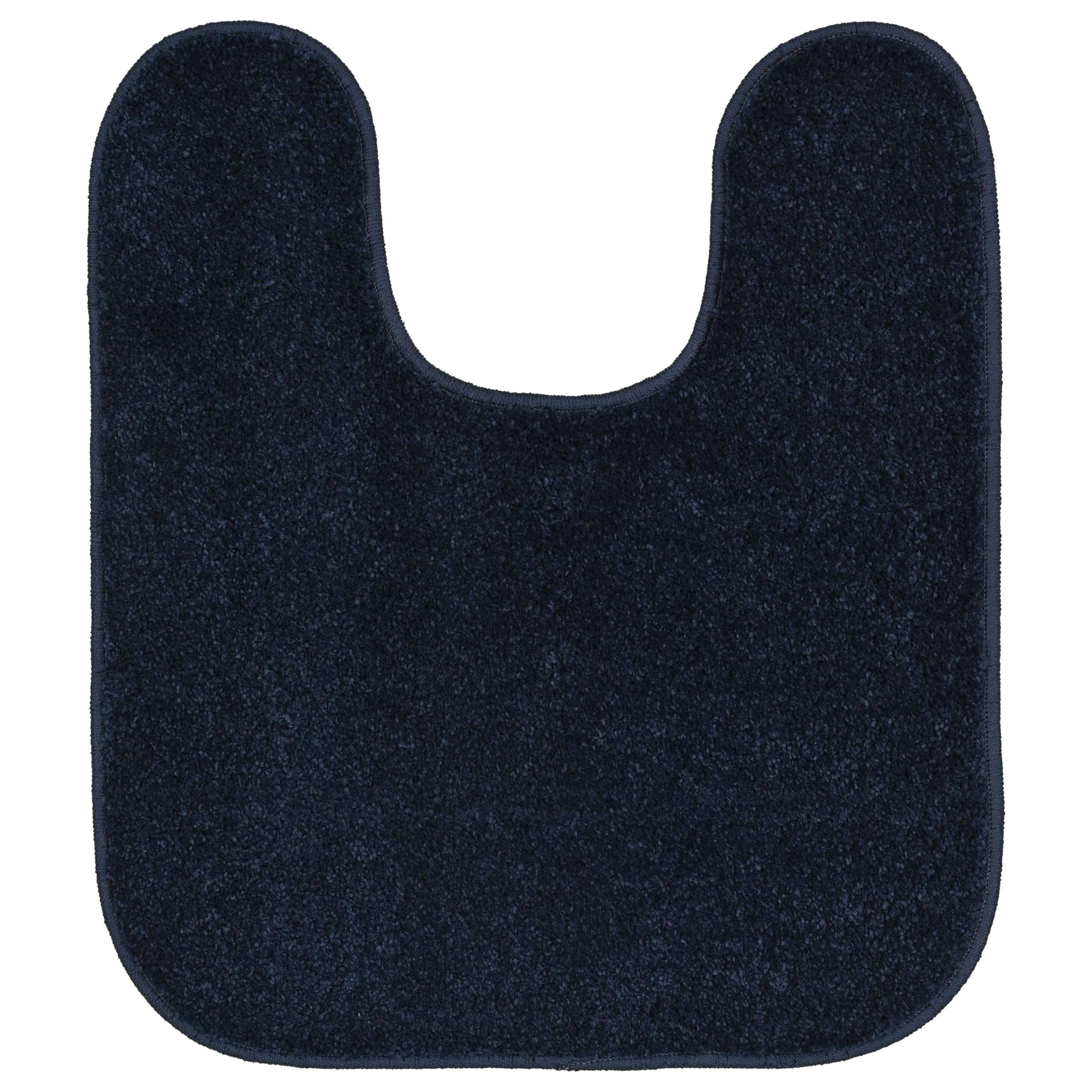 Garland Rug Gramercy Washable Bath Rug – Soft, Plush, Absorbent, Quick-Dry, Durable, 3 Piece Rug Set (Contour Rug, 17"X24", 20"X34" Bath Rugs), Navy 6