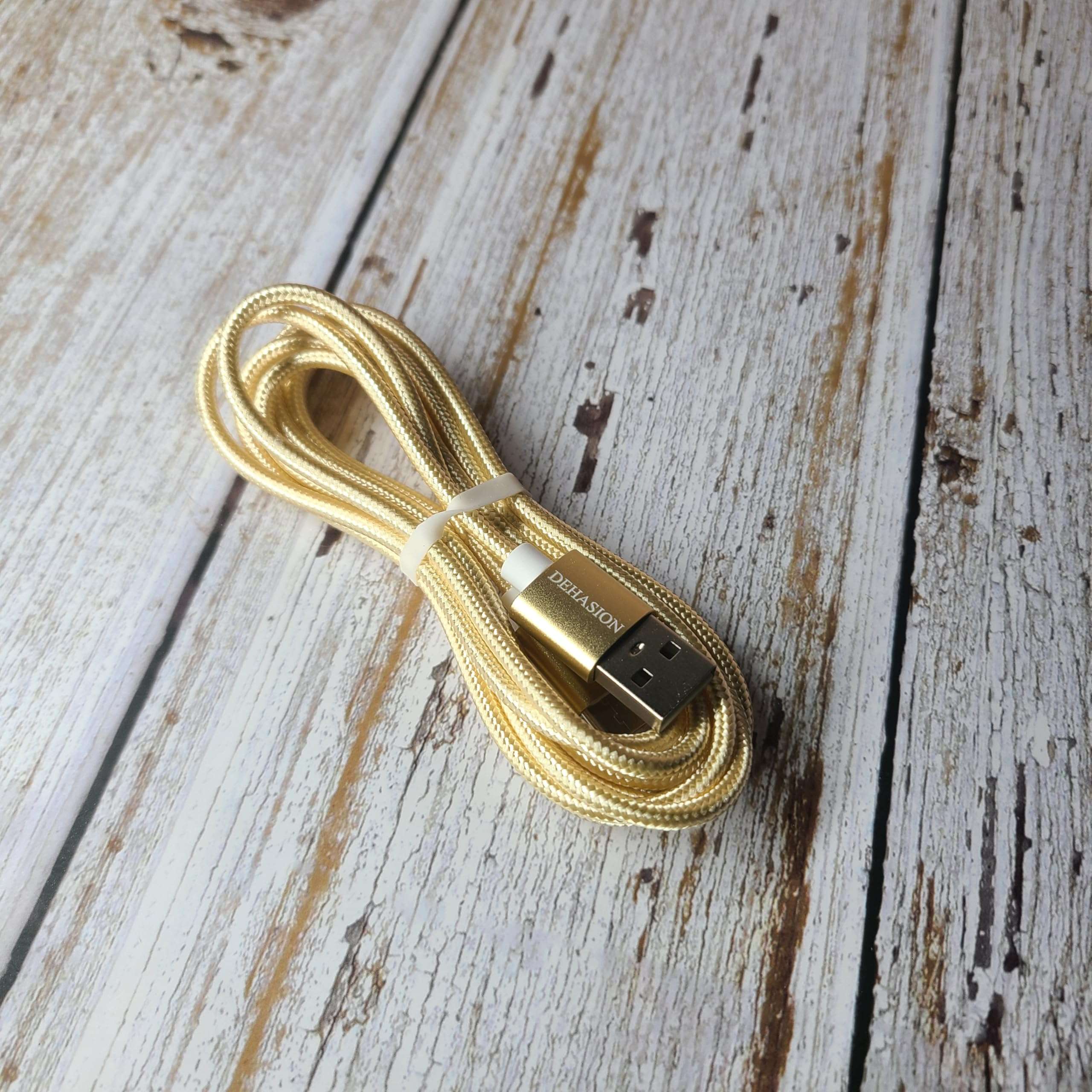 DEHASION USB cables – High-speed data transfer and charging with tangle-free design, compatible with all USB devices (Gold) 3
