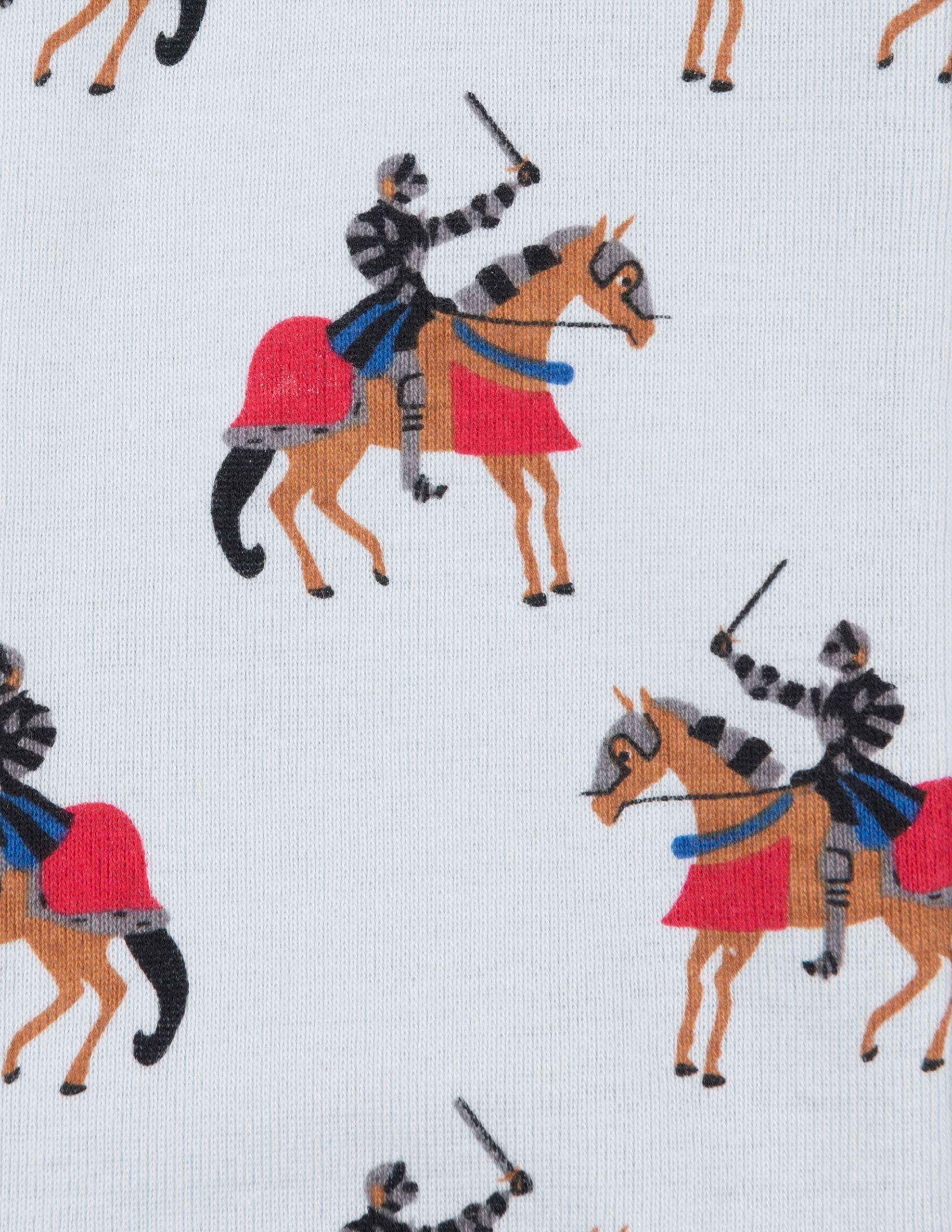 Leveret Kids Pajamas Baby Boys Girls Footed Pajamas Sleeper 100% Cotton (Knight, Size 2 Toddler) 2