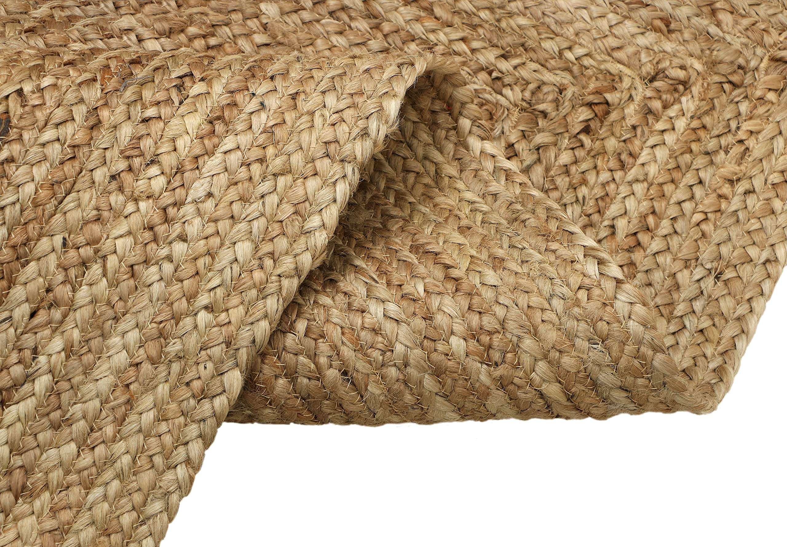 THE HOME TALK Natural Handcrafted Reversible Jute Rug-150X240CM|Traditional Carpet For Living Room,Kitchen,Entryway,Bedroom,Dining Room|Rustic Bohemian Decor|Durable,Anti-Skid Carpets for Centre Table 6