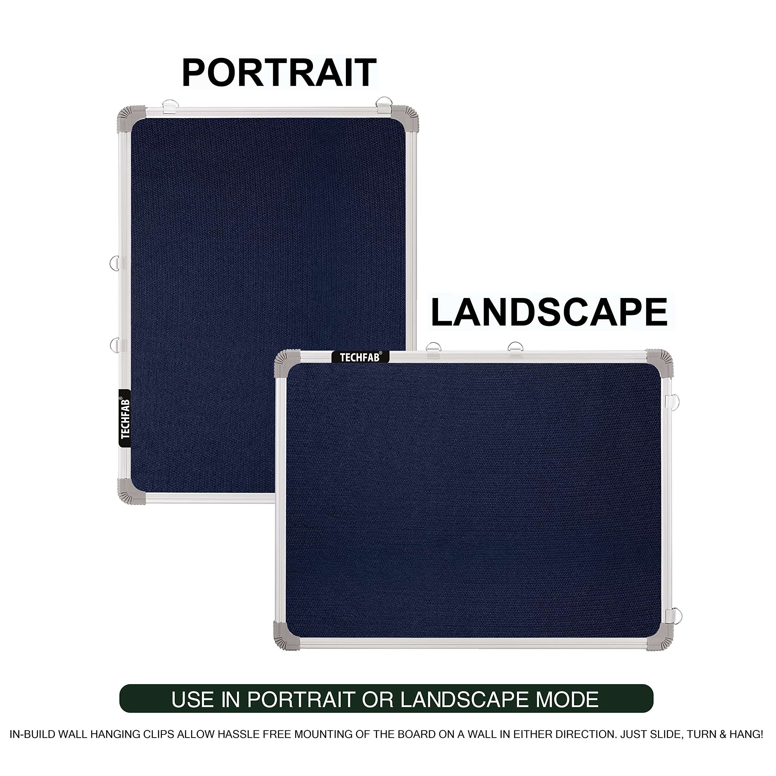 Techfab 3x4 Ft. Pin-Up Notice Board | Bulletin Board | Pin-Up Display Board for Office, School, Study Room, Home (Blue) 5