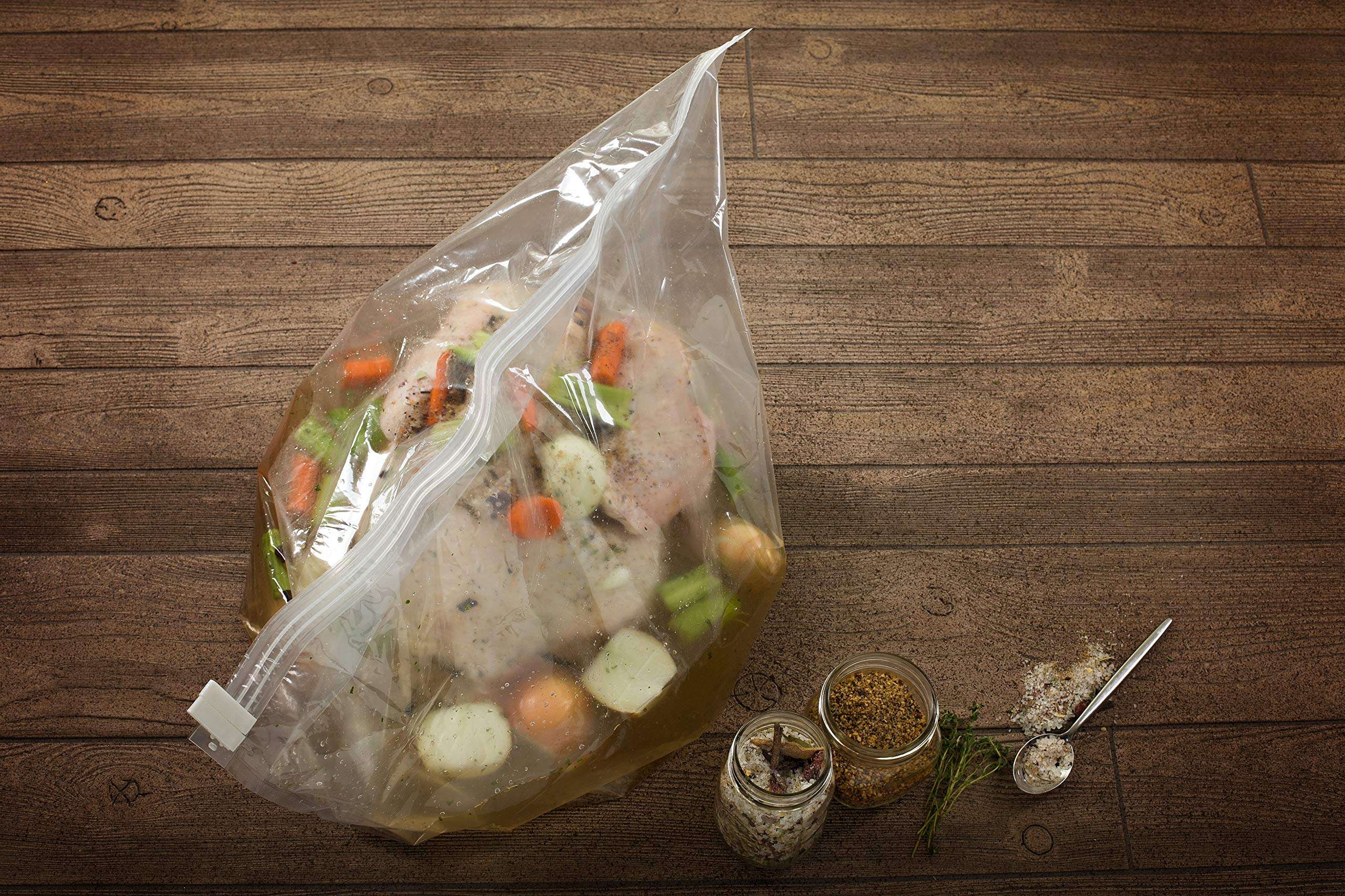 Large Turkey Brine Bags, Combo Pack - Marinade Injector - Roll cooking Twine - XL Heavy Duty Leakproof, Food grade BPA free 4