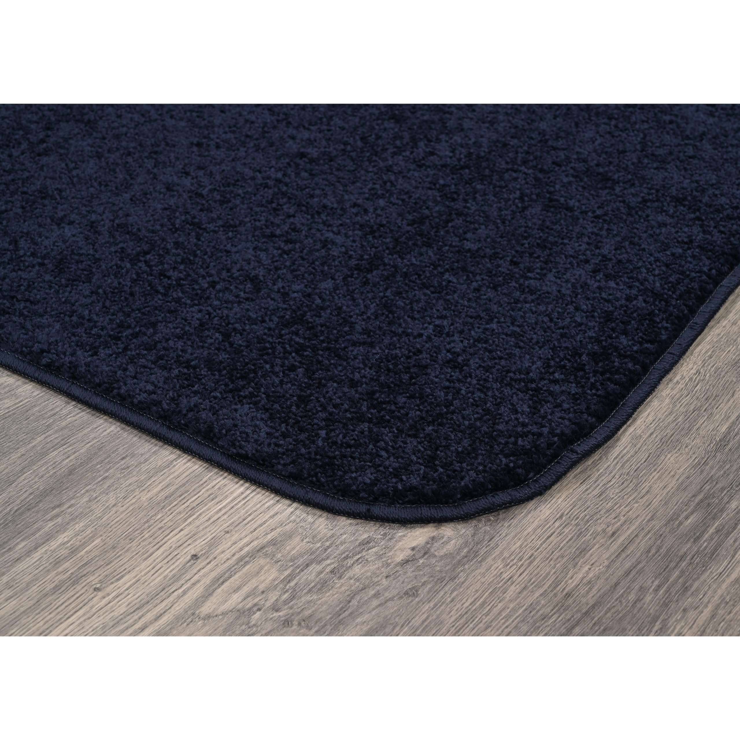 Garland Rug Gramercy Washable Bath Rug – Soft, Plush, Absorbent, Quick-Dry, Durable, 3 Piece Rug Set (Contour Rug, 17"X24", 20"X34" Bath Rugs), Navy 2