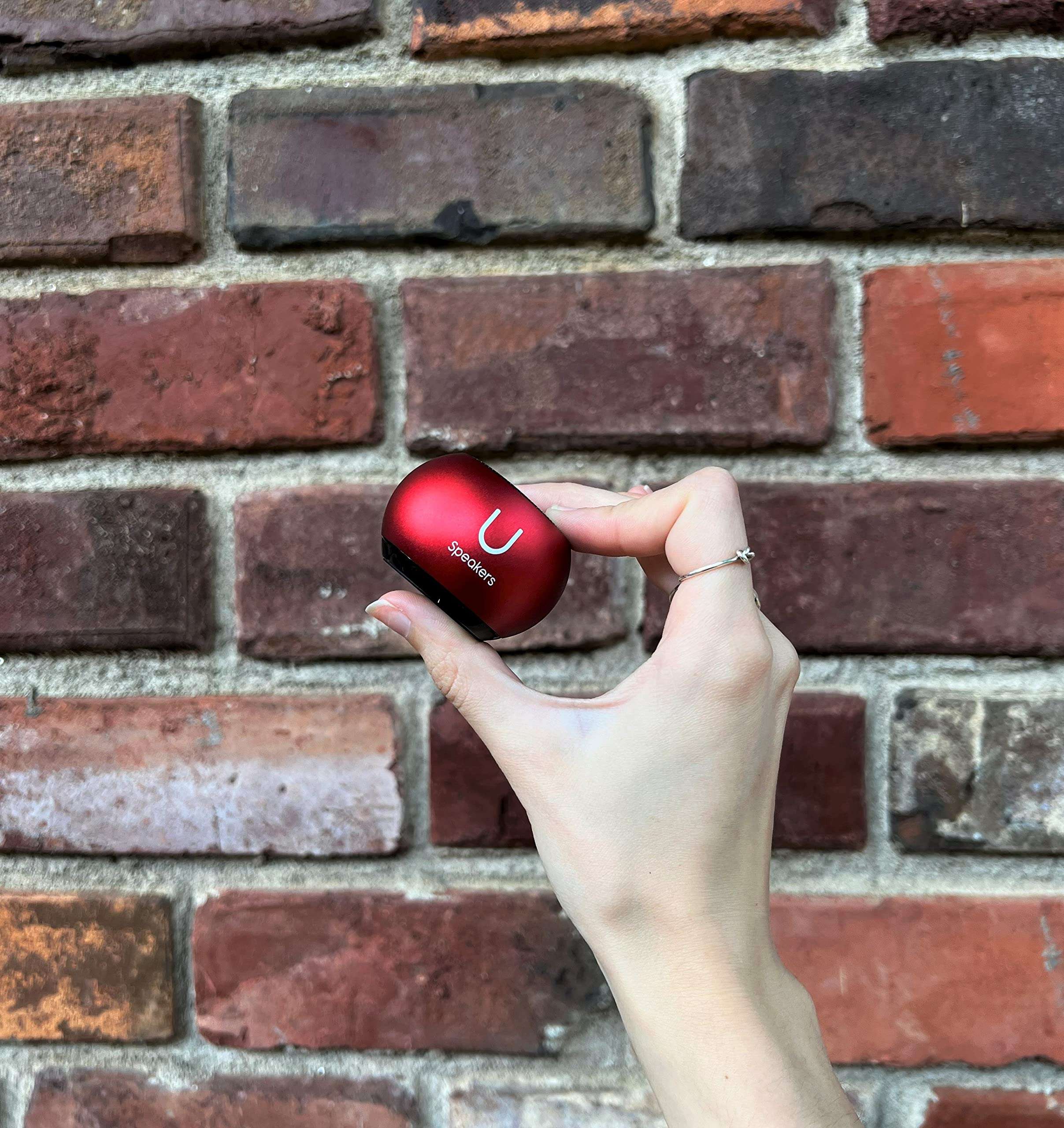 U Speakers Mini Portable Wireless Bluetooth Speaker with Magnetic Base, Mic & Selfie Remote Control Active Lifestyle Travel Home Office Bundle with Coordinating Speaker, Pairing 6