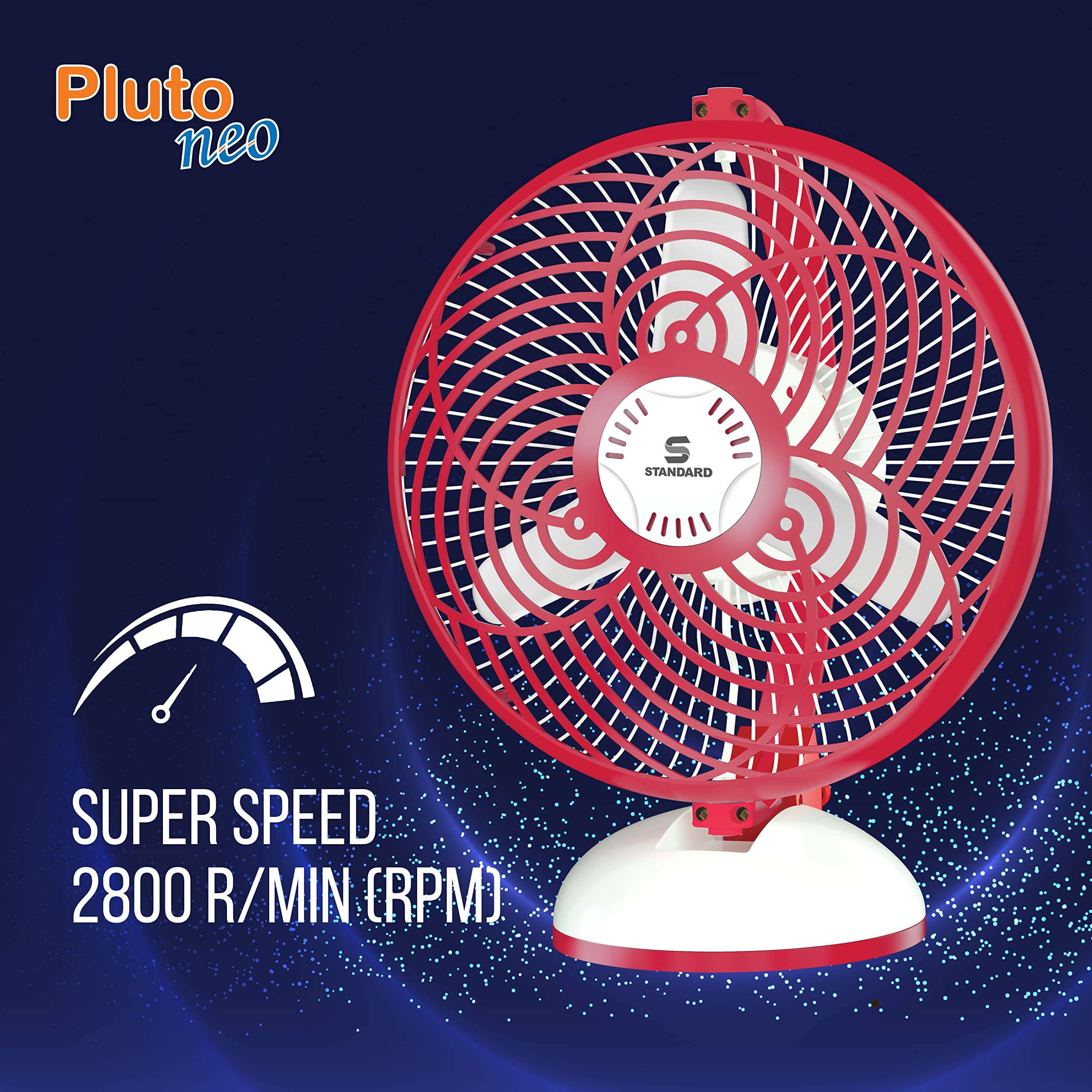 Standard Pluto Neo 230mm Table Fan (Cherry White) 3