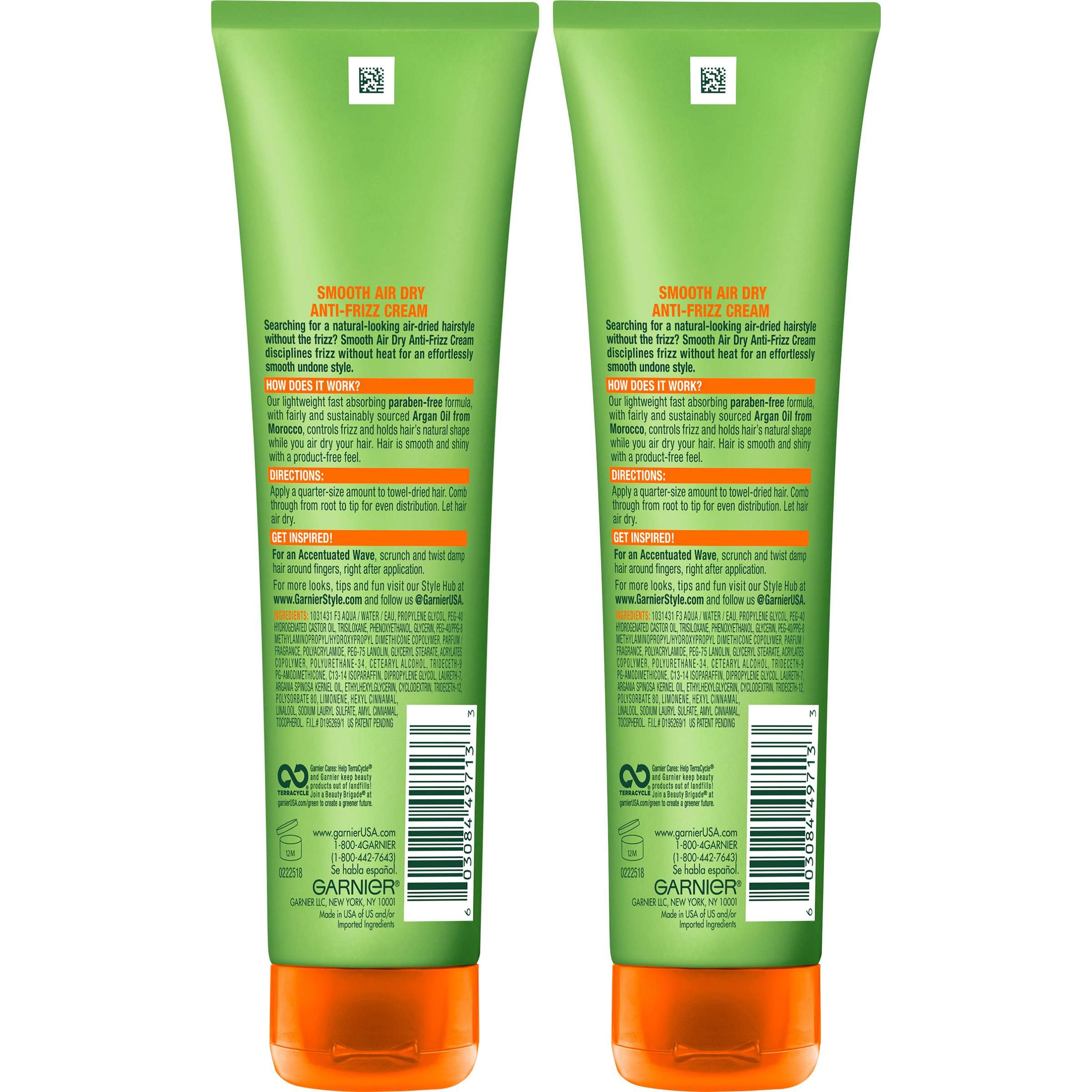 Garnier Fructis Style Smooth Air Dry Anti-Frizz Cream, Sleek, 5.1 Fl Oz, Pack of 2 (Packaging May Vary) 3