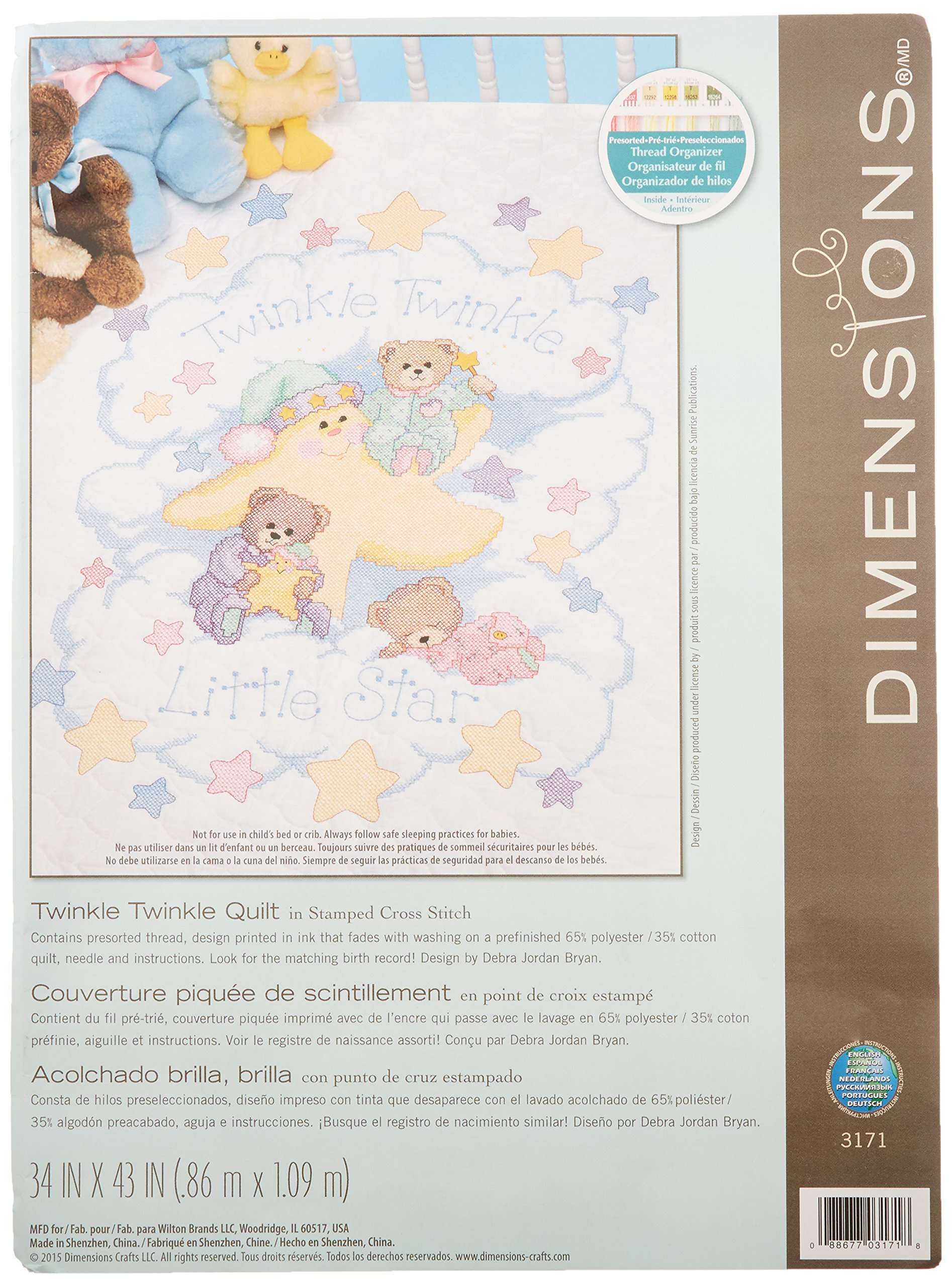 Wilton Dimensions Needlecrafts Stamped Cross Stitch, Three Bird Watchers Quilt 3